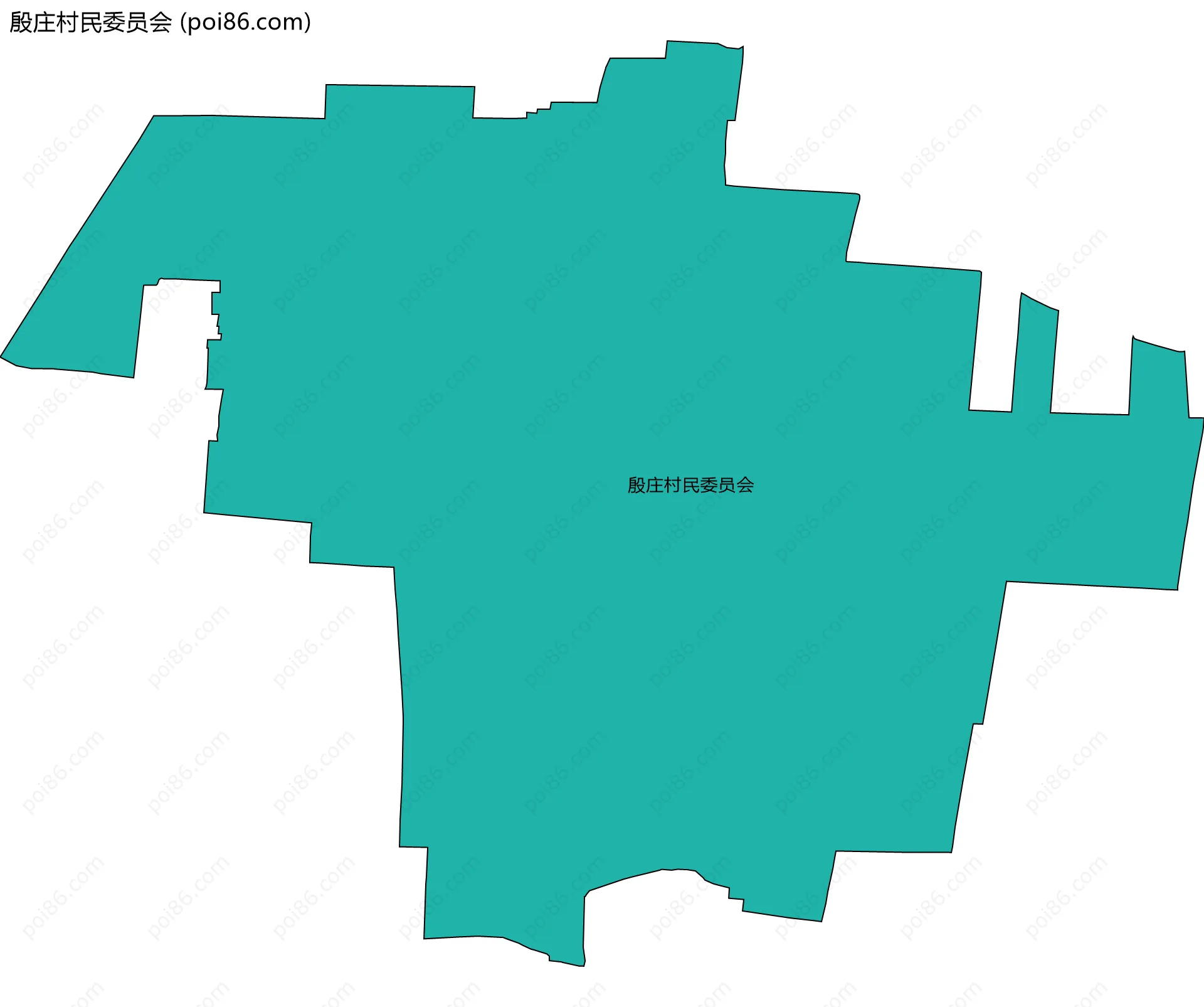 殷庄村民委员会边界地图