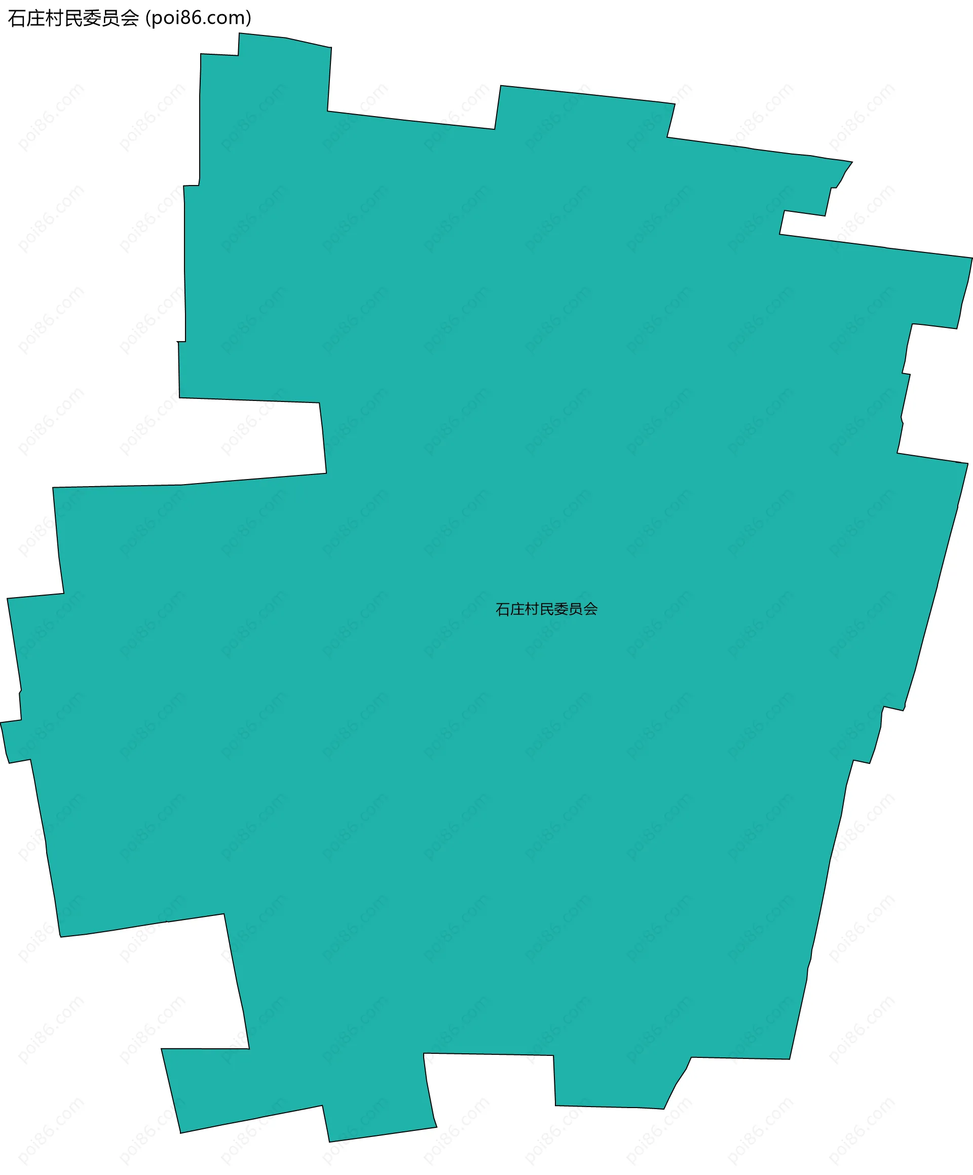 石庄村民委员会边界地图