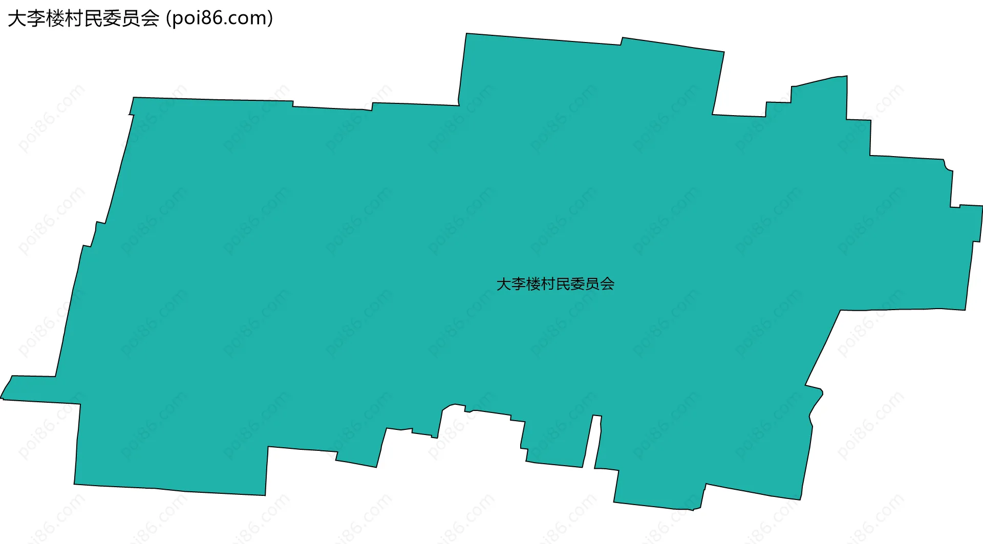 大李楼村民委员会边界地图