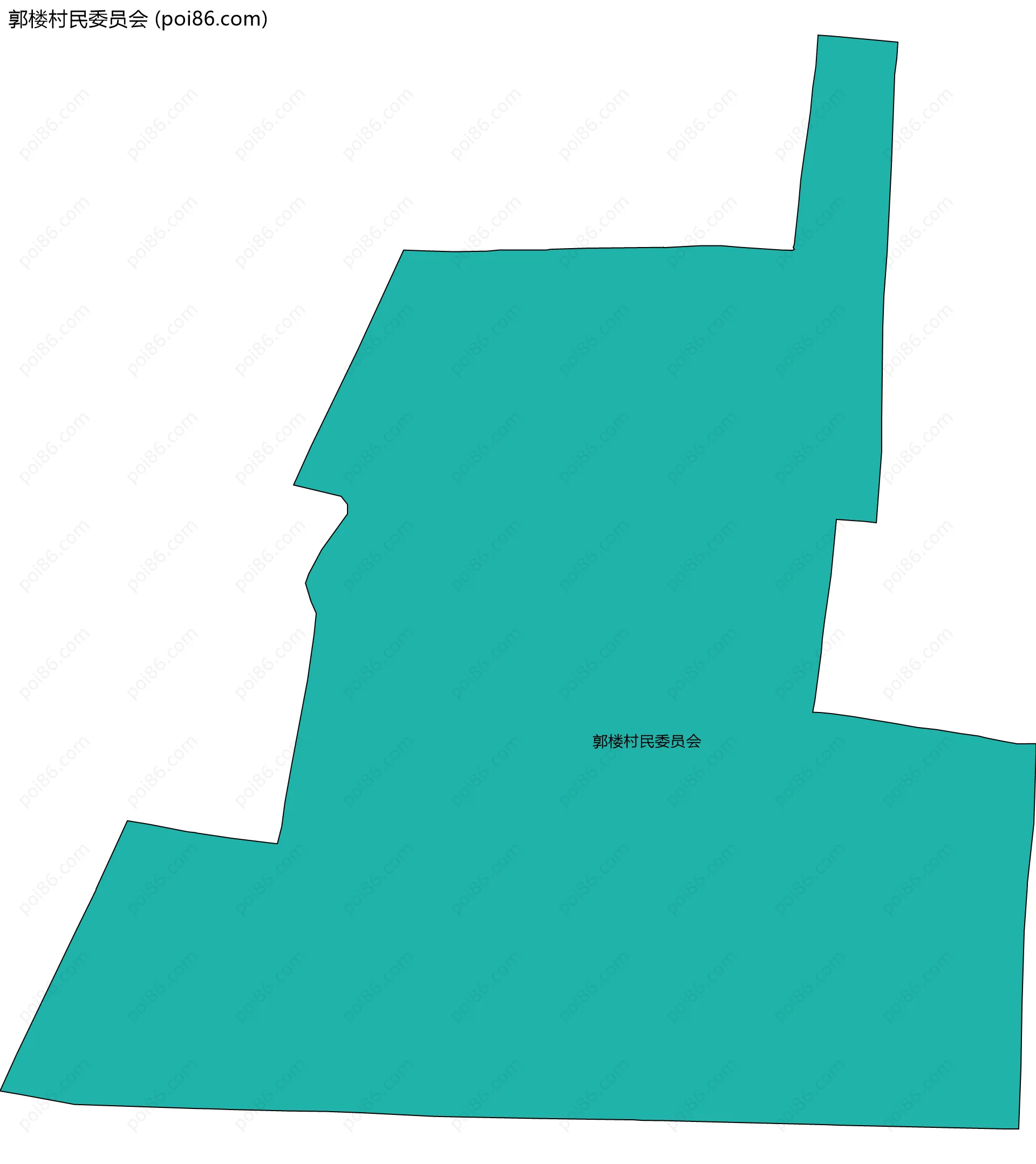 郭楼村民委员会边界地图