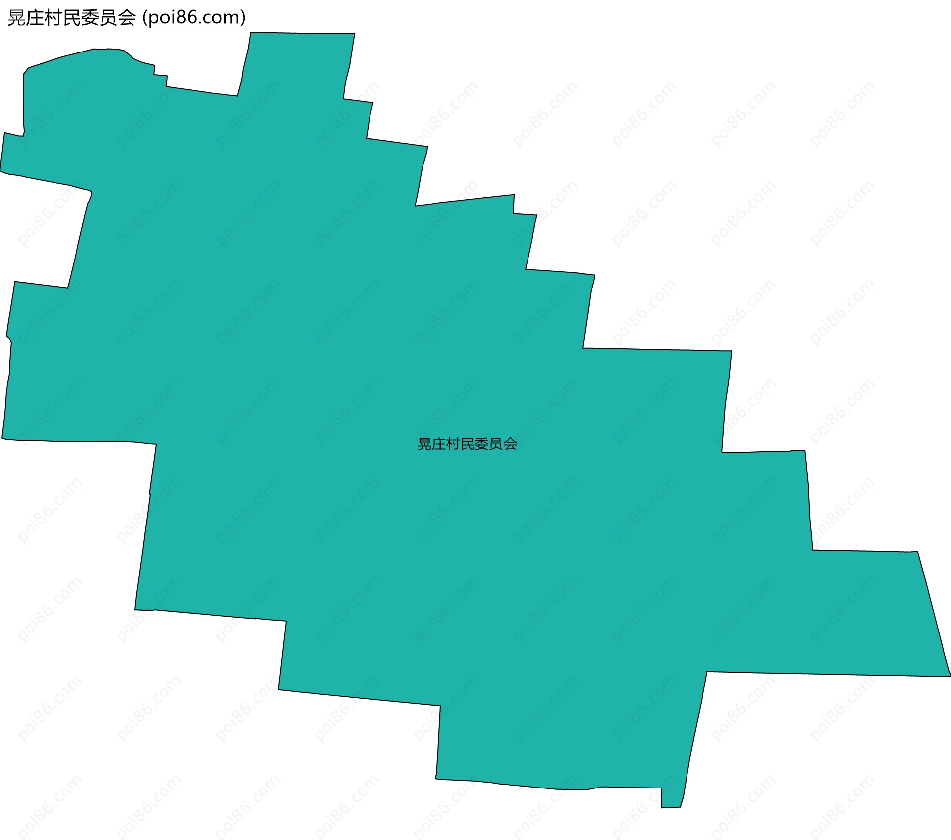 晃庄村民委员会边界地图