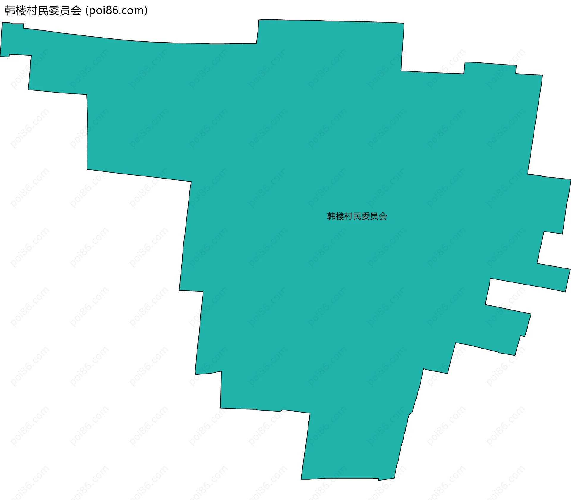 韩楼村民委员会边界地图