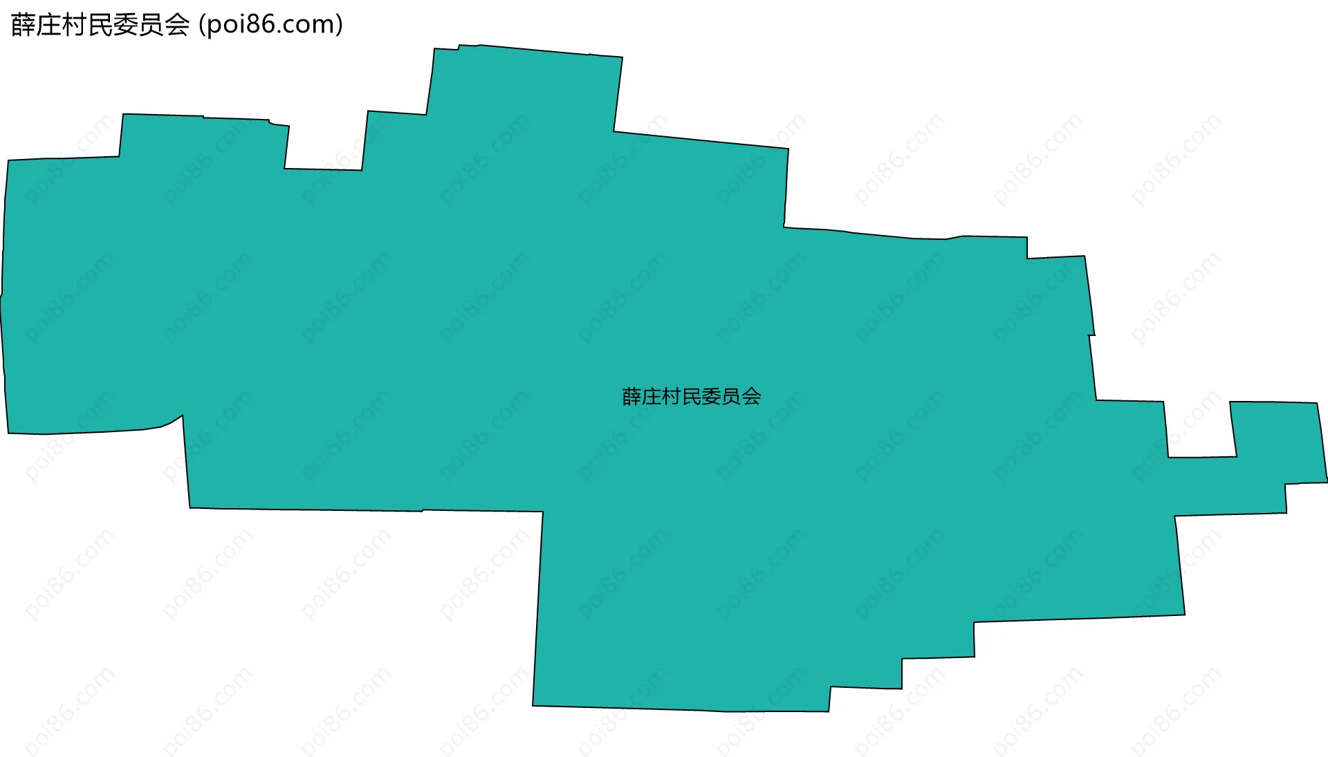 薛庄村民委员会边界地图