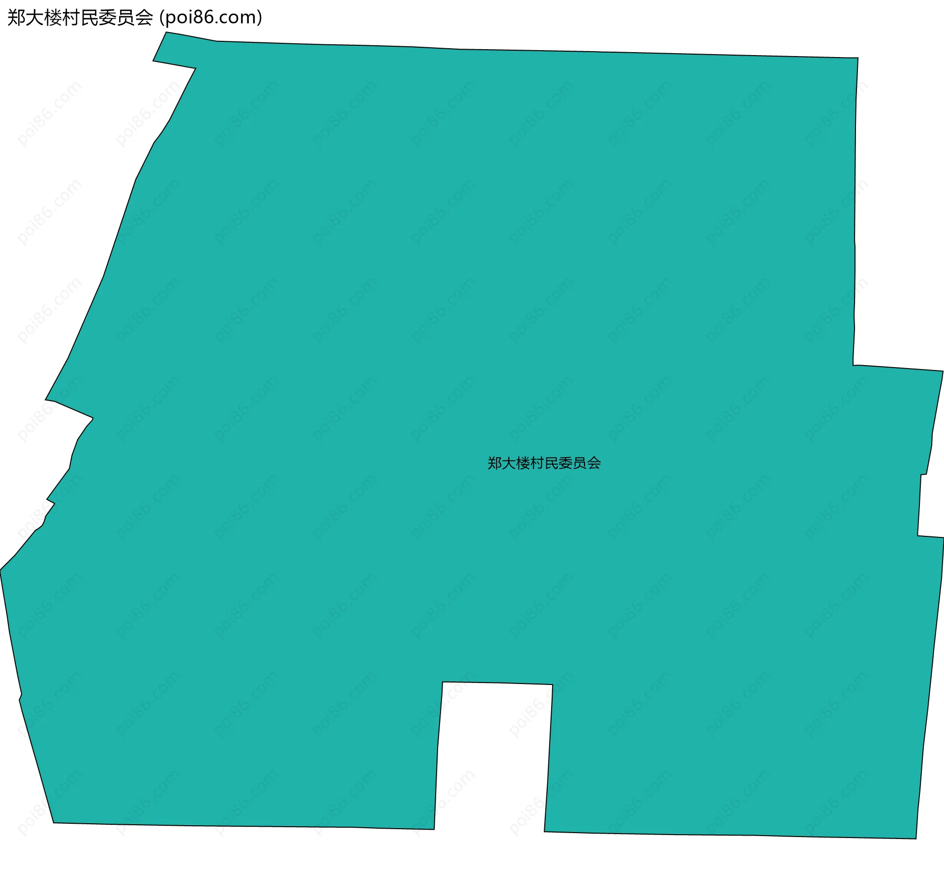 郑大楼村民委员会边界地图
