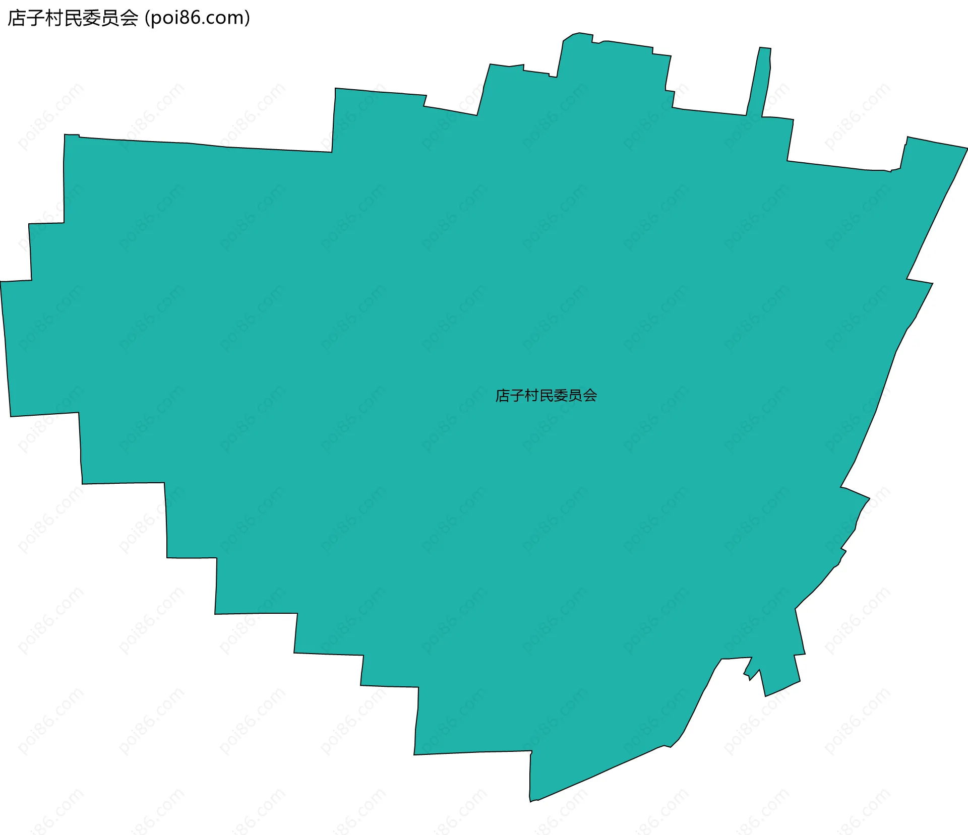 店子村民委员会边界地图