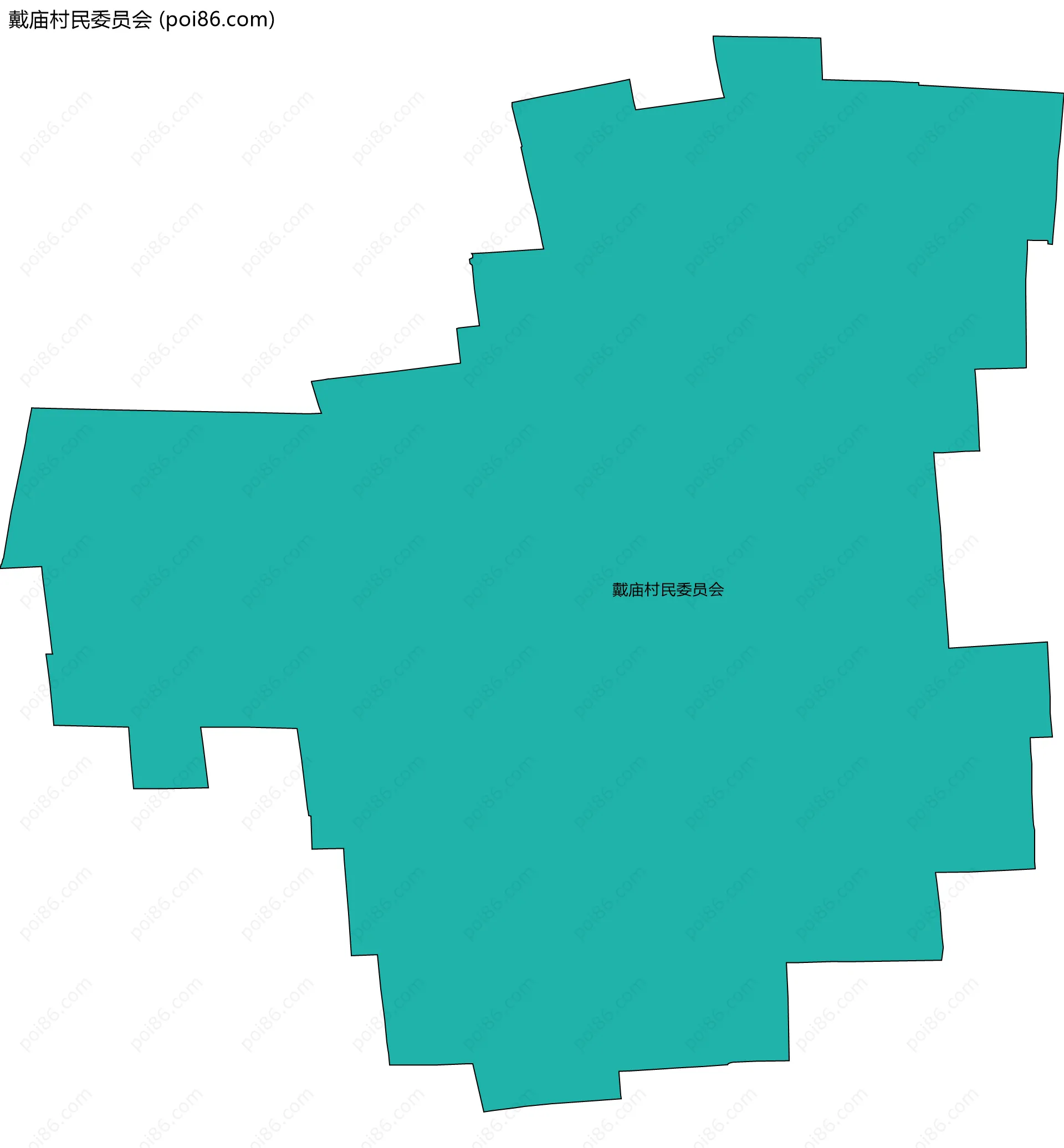 戴庙村民委员会边界地图