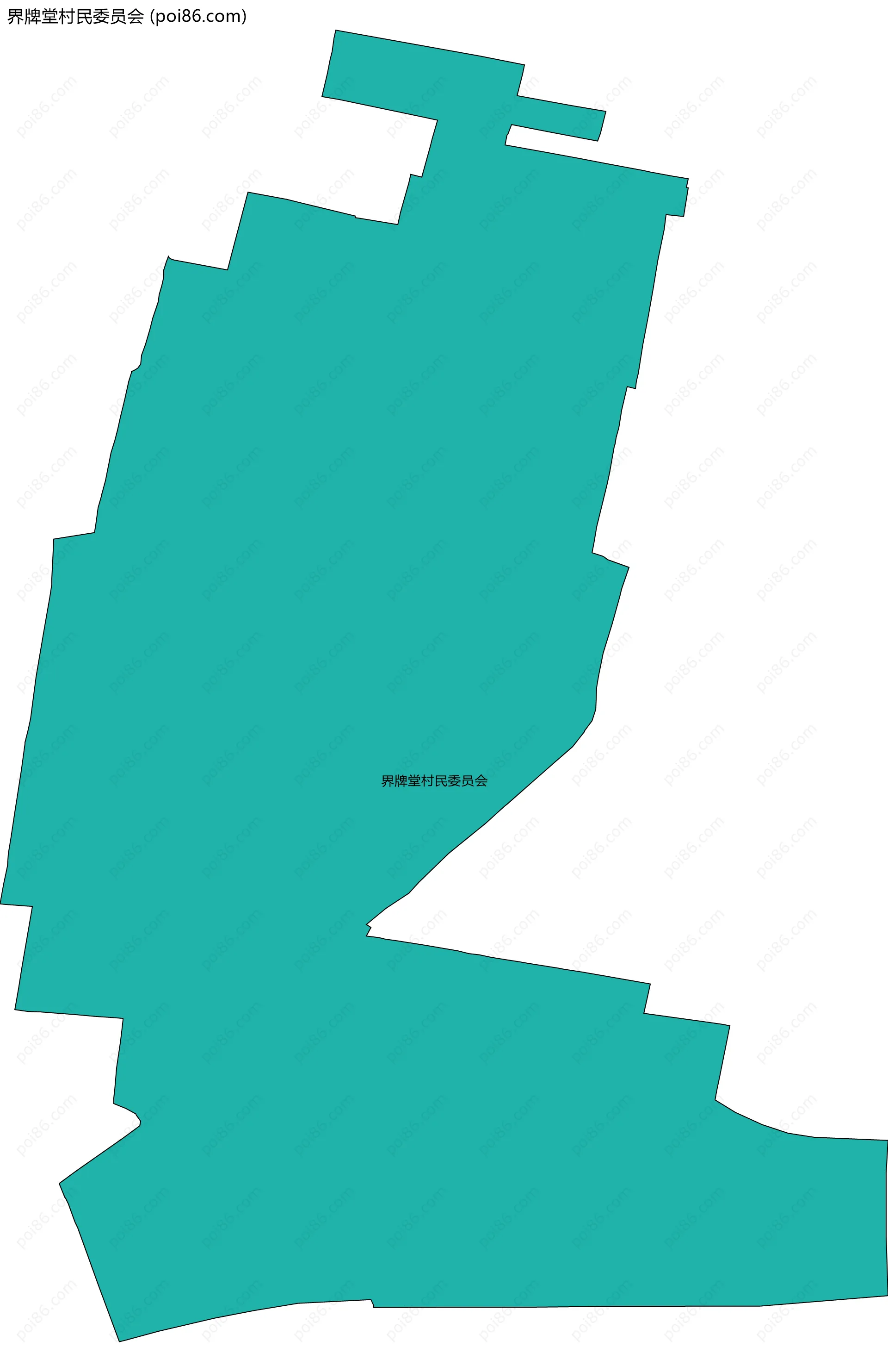 界牌堂村民委员会边界地图