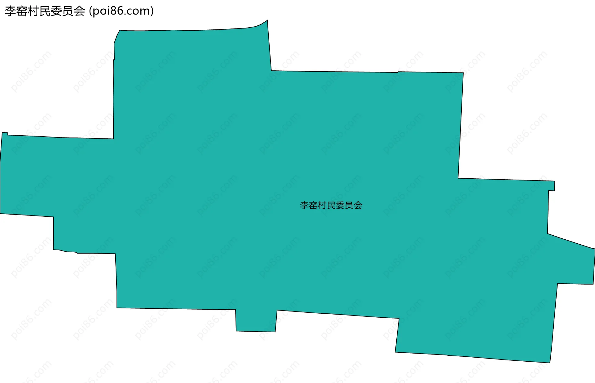 李窑村民委员会边界地图