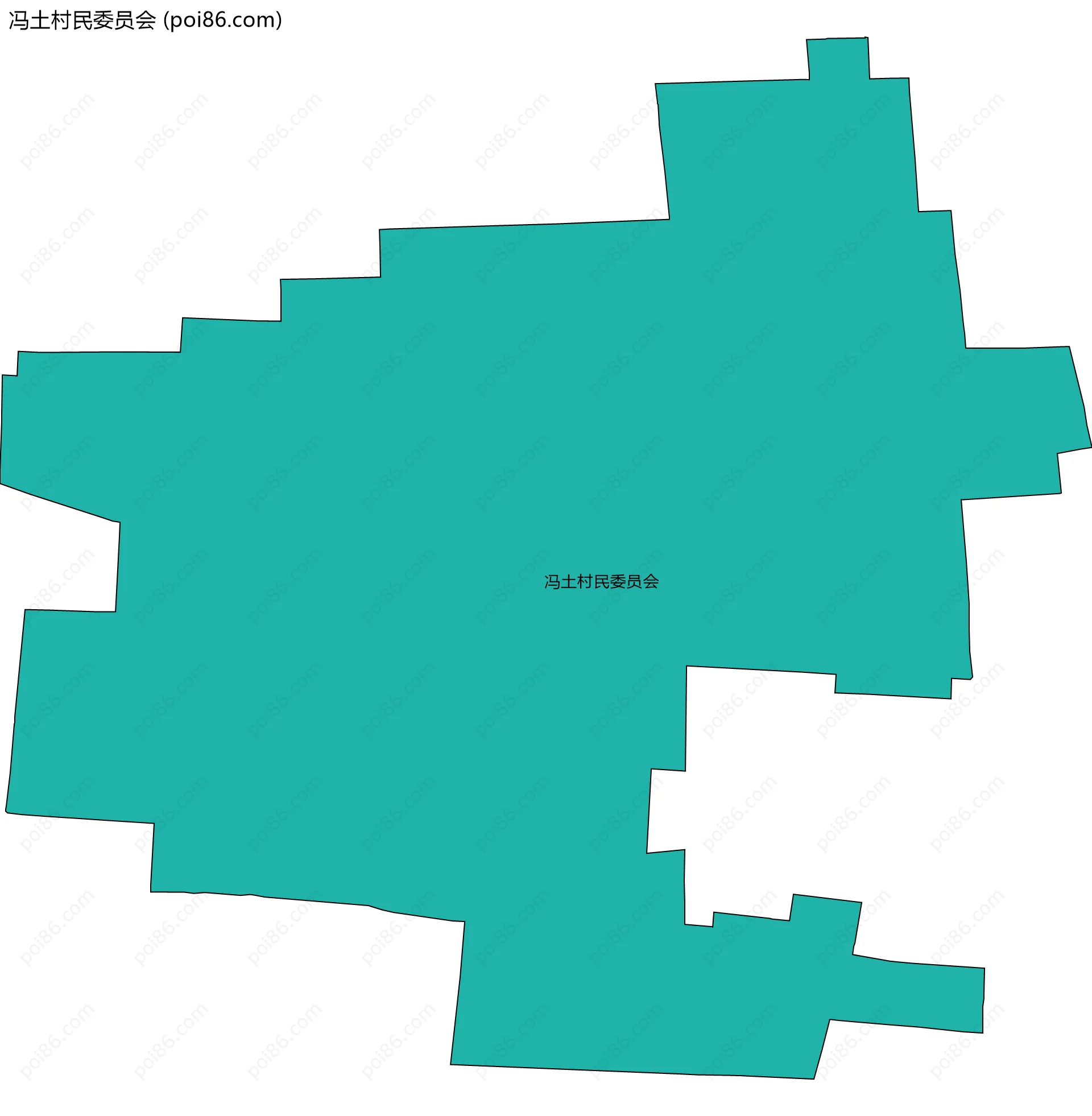 冯土村民委员会边界地图
