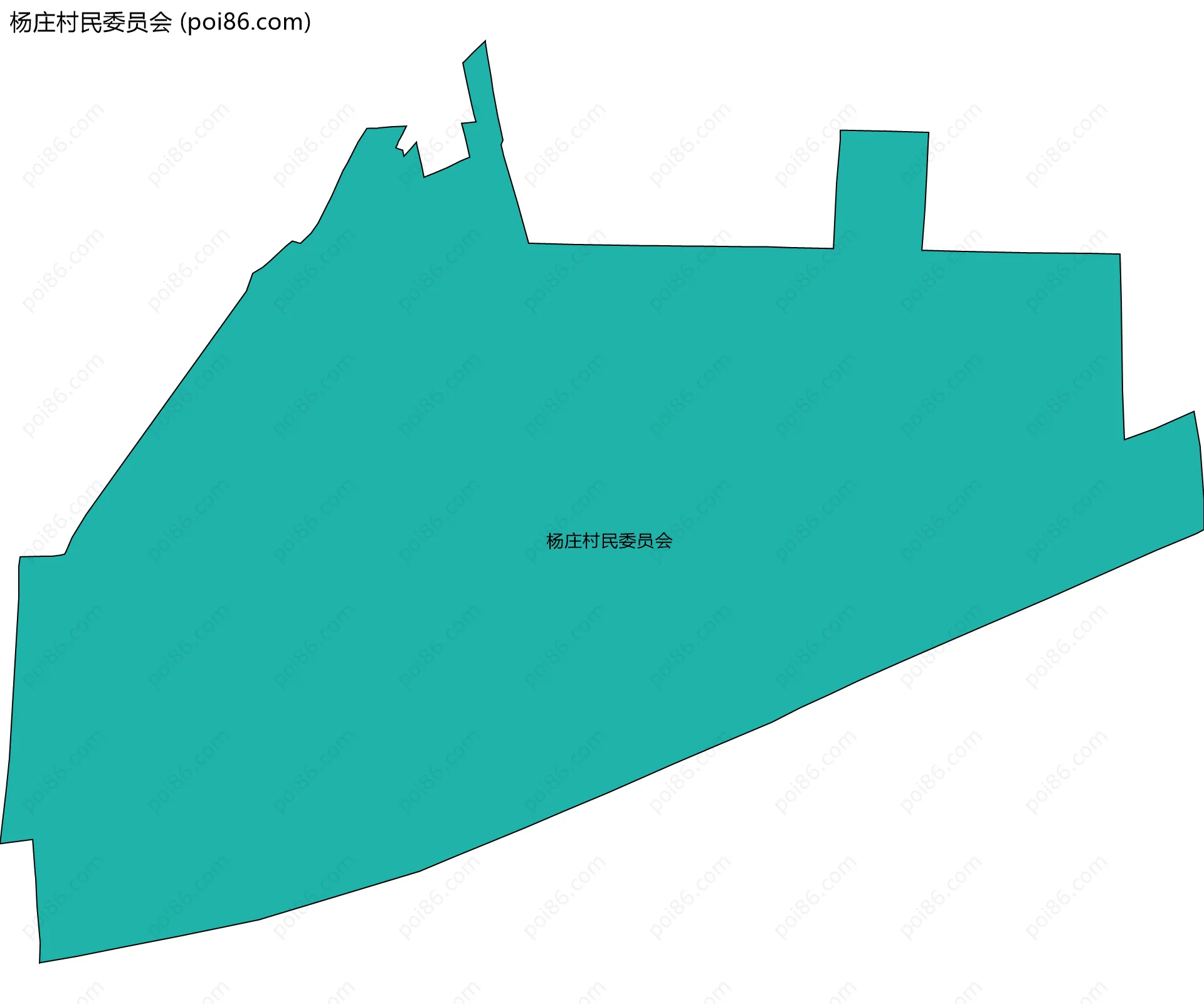 杨庄村民委员会边界地图