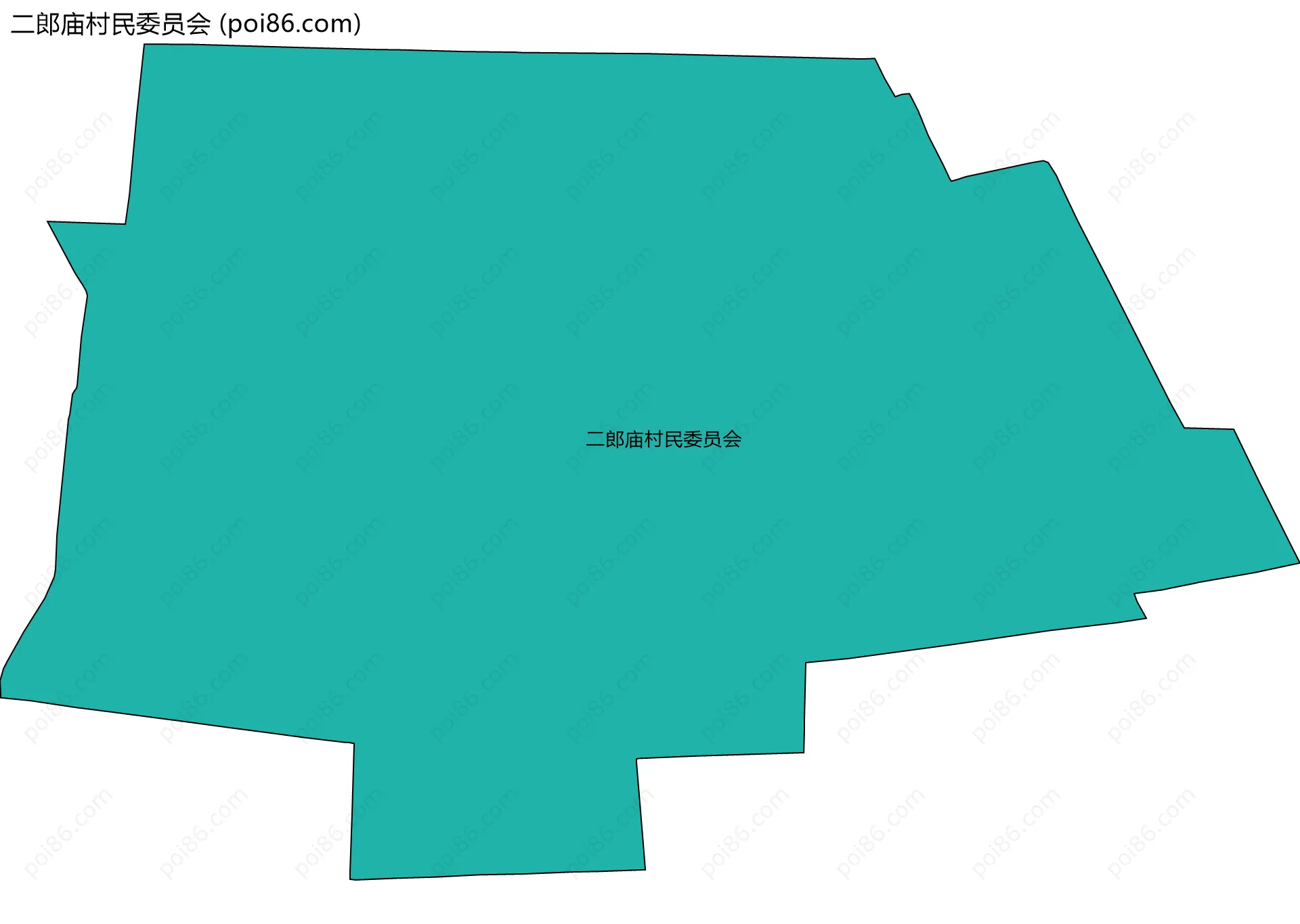 二郎庙村民委员会边界地图