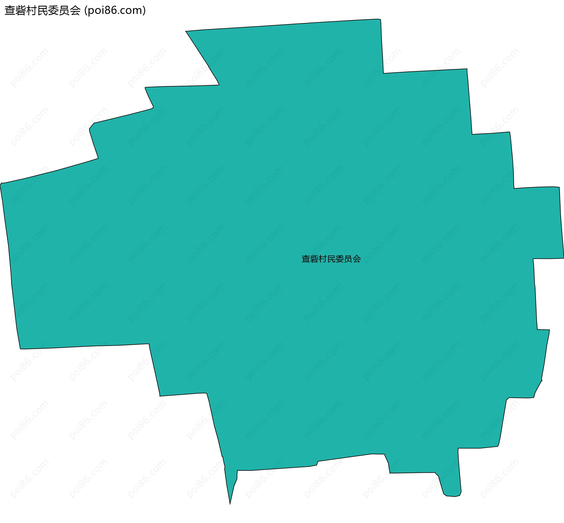 查砦村民委员会边界地图