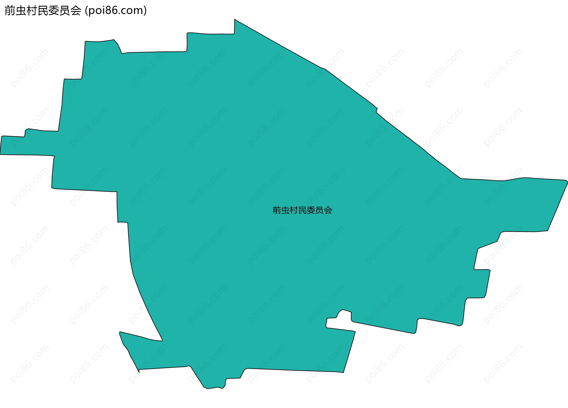 前虫村民委员会边界地图