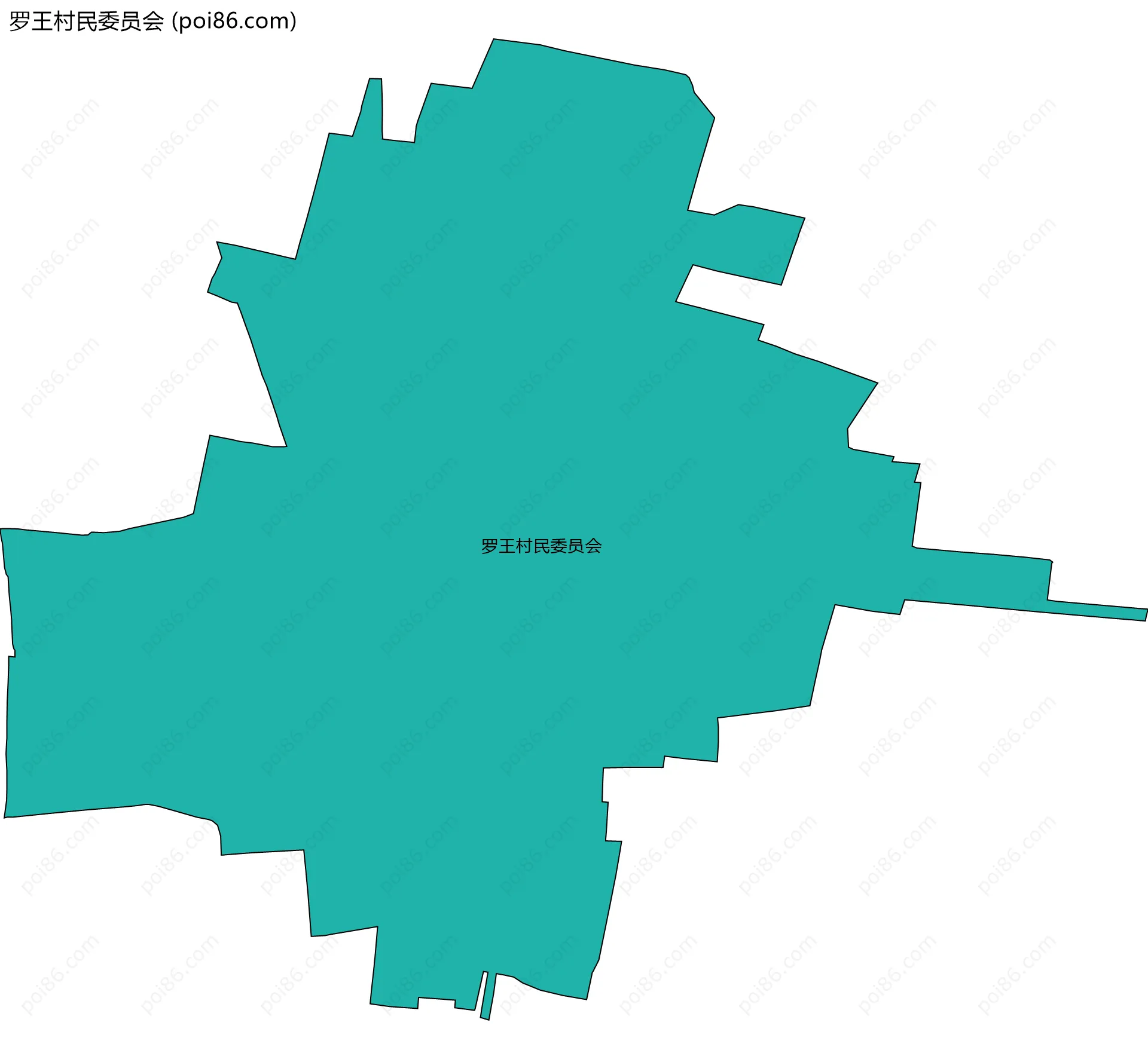 罗王村民委员会边界地图