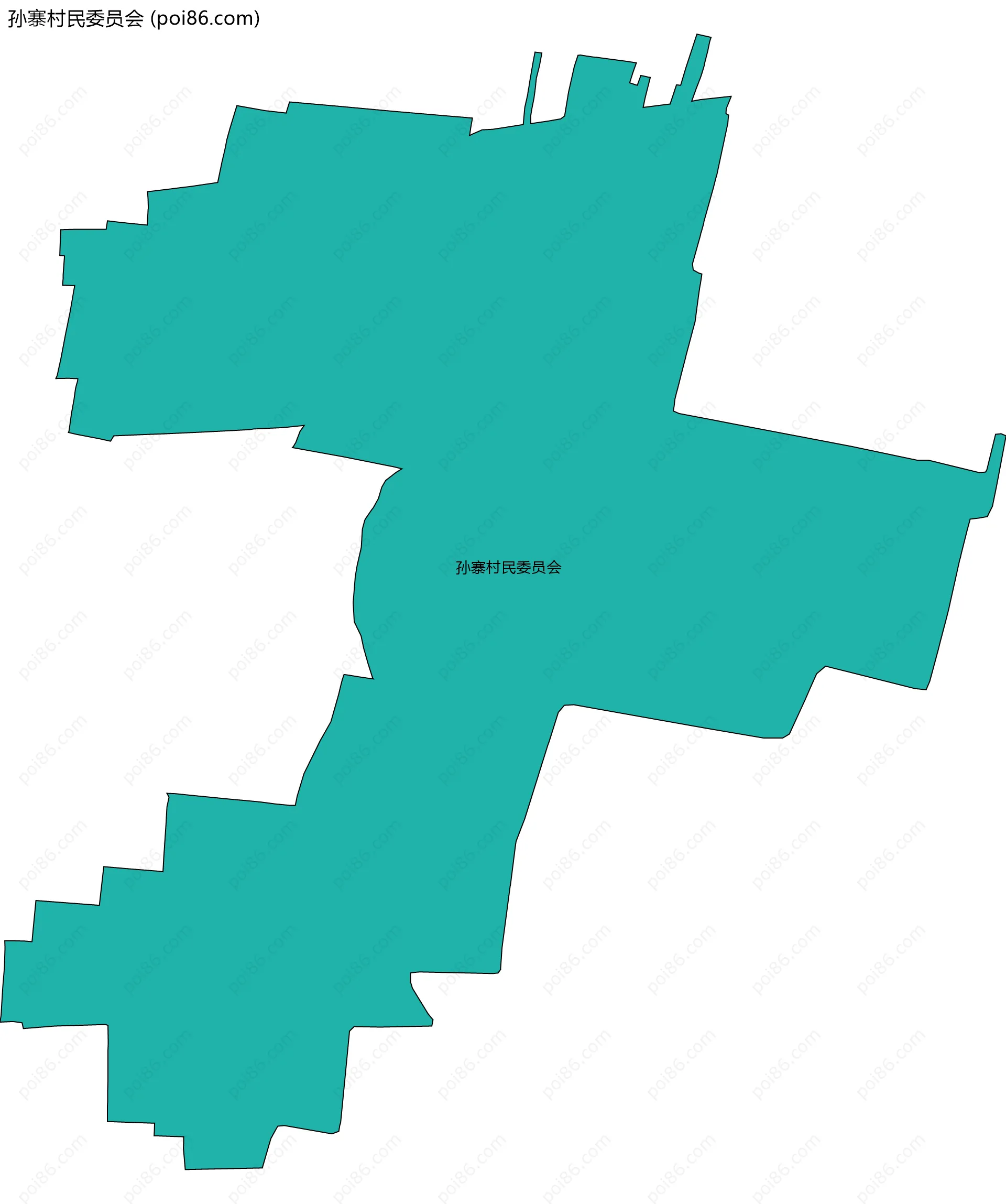 孙寨村民委员会边界地图