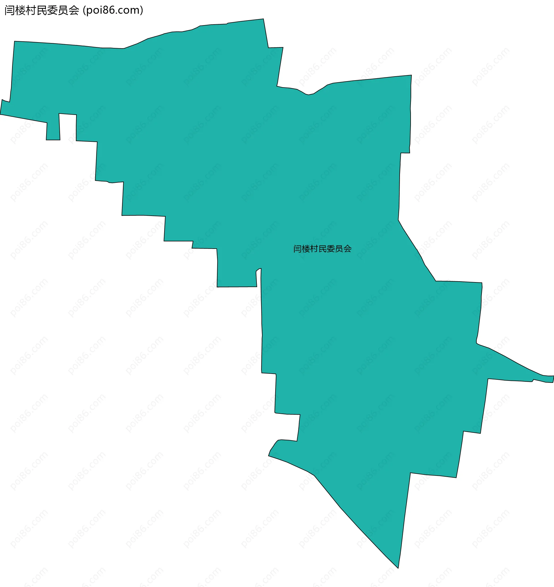 闫楼村民委员会边界地图