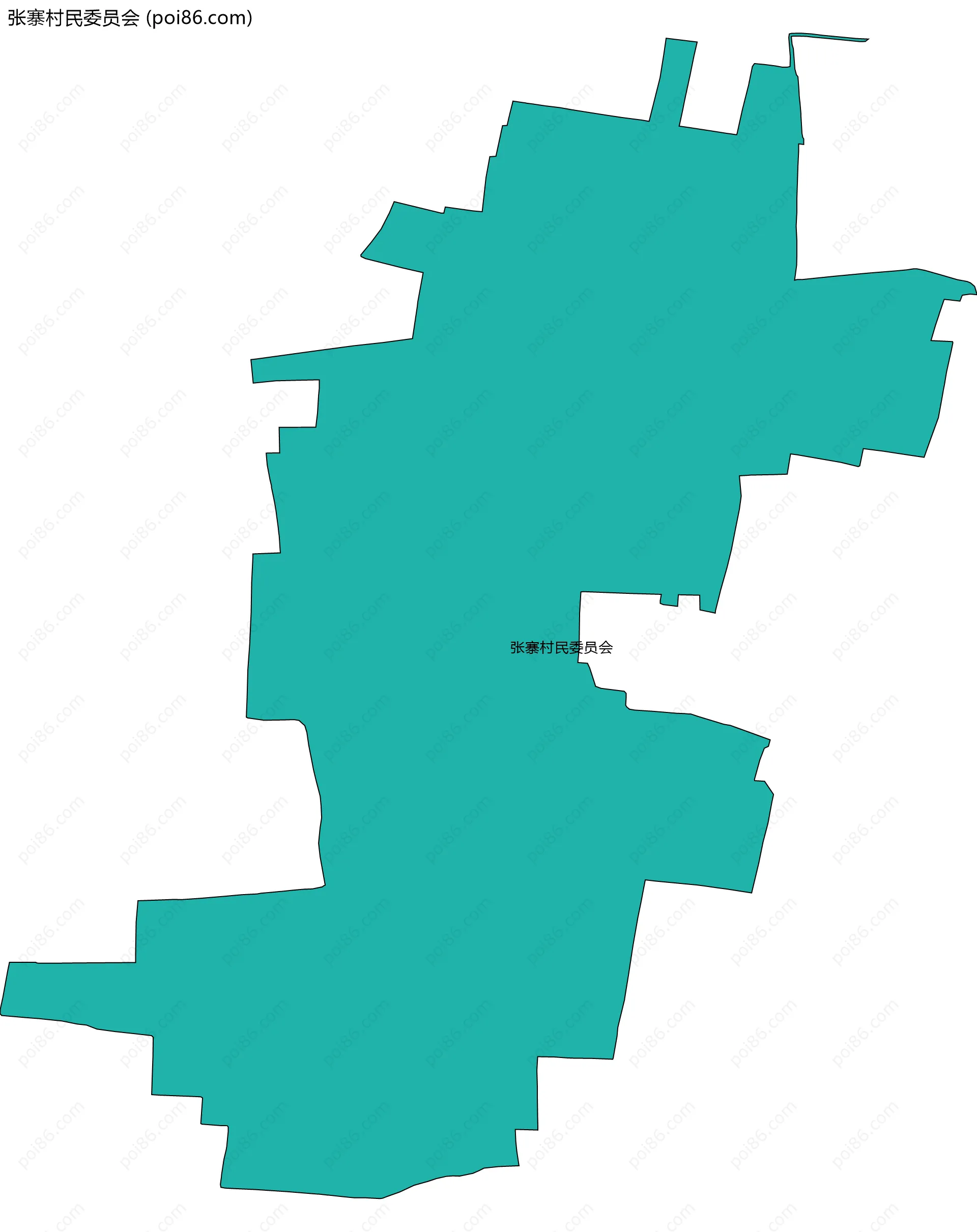 张寨村民委员会边界地图