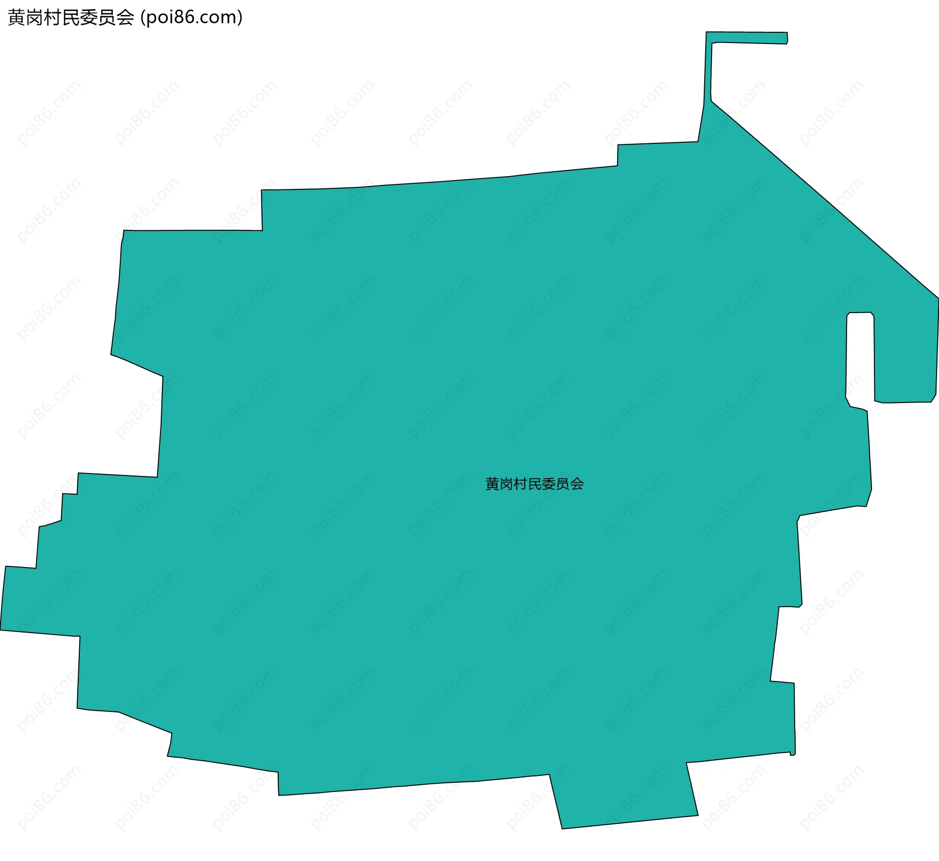 黄岗村民委员会边界地图