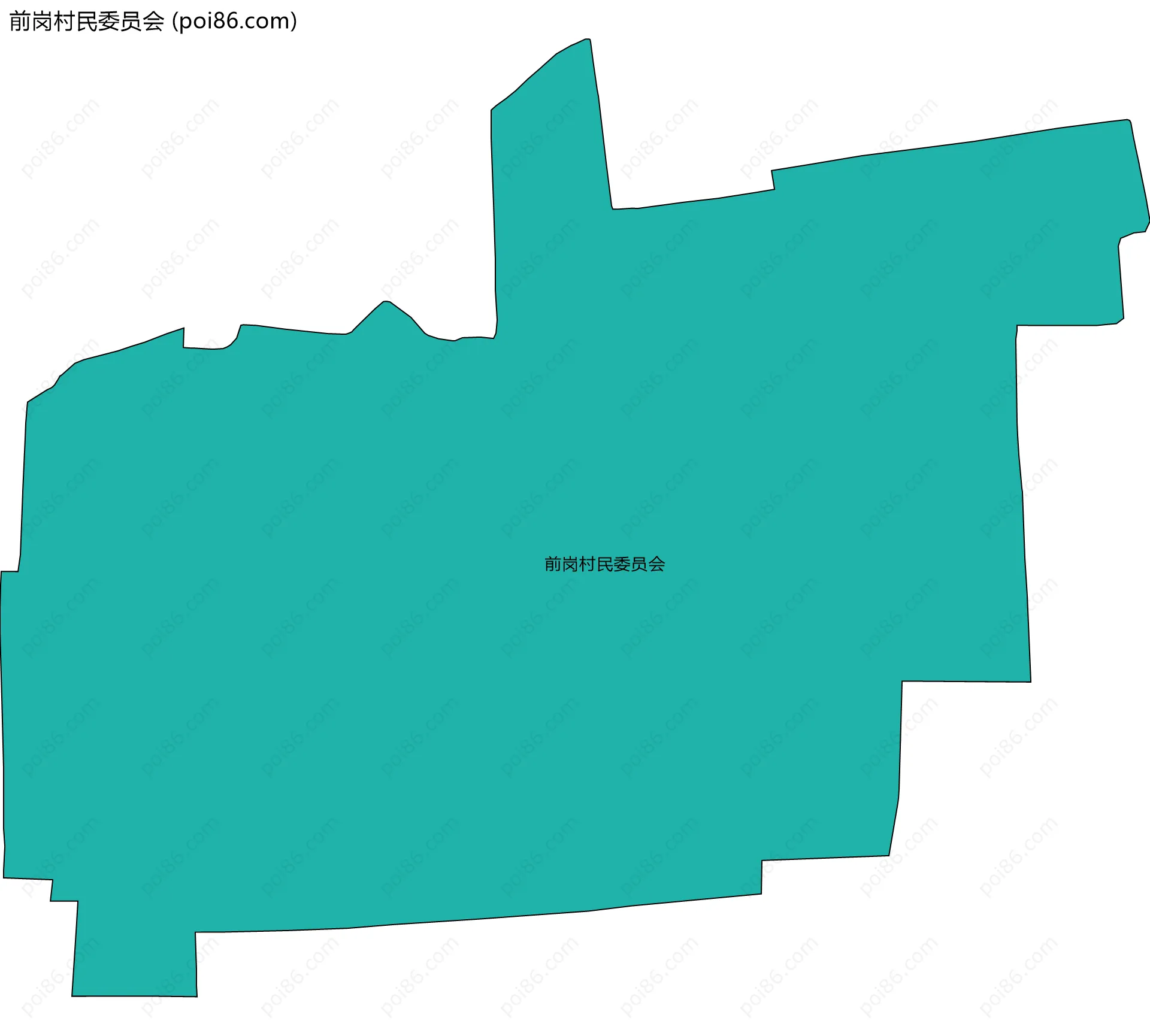 前岗村民委员会边界地图