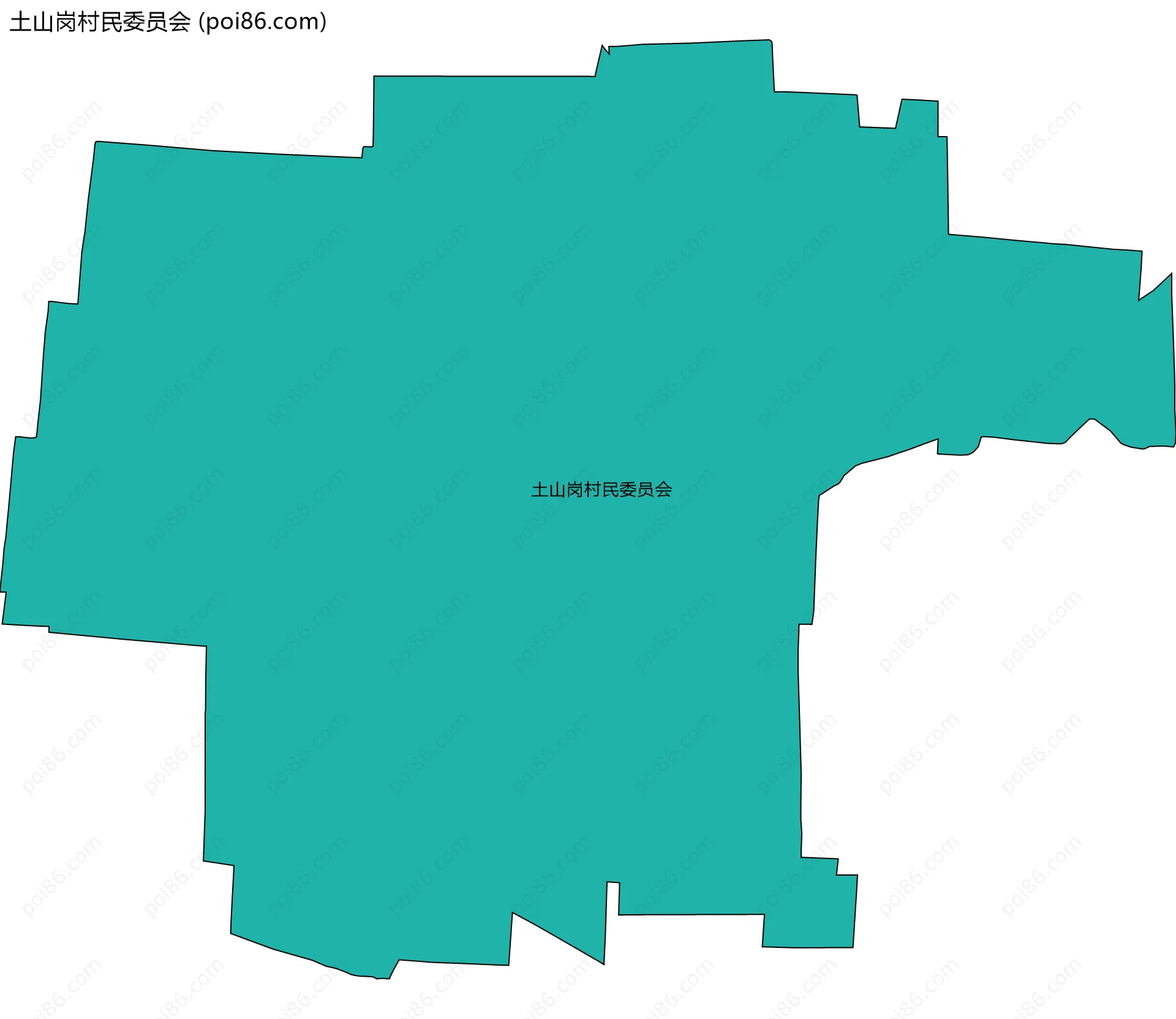 土山岗村民委员会边界地图