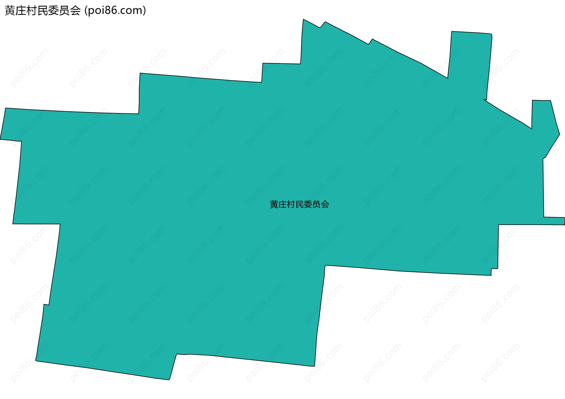 黄庄村民委员会边界地图