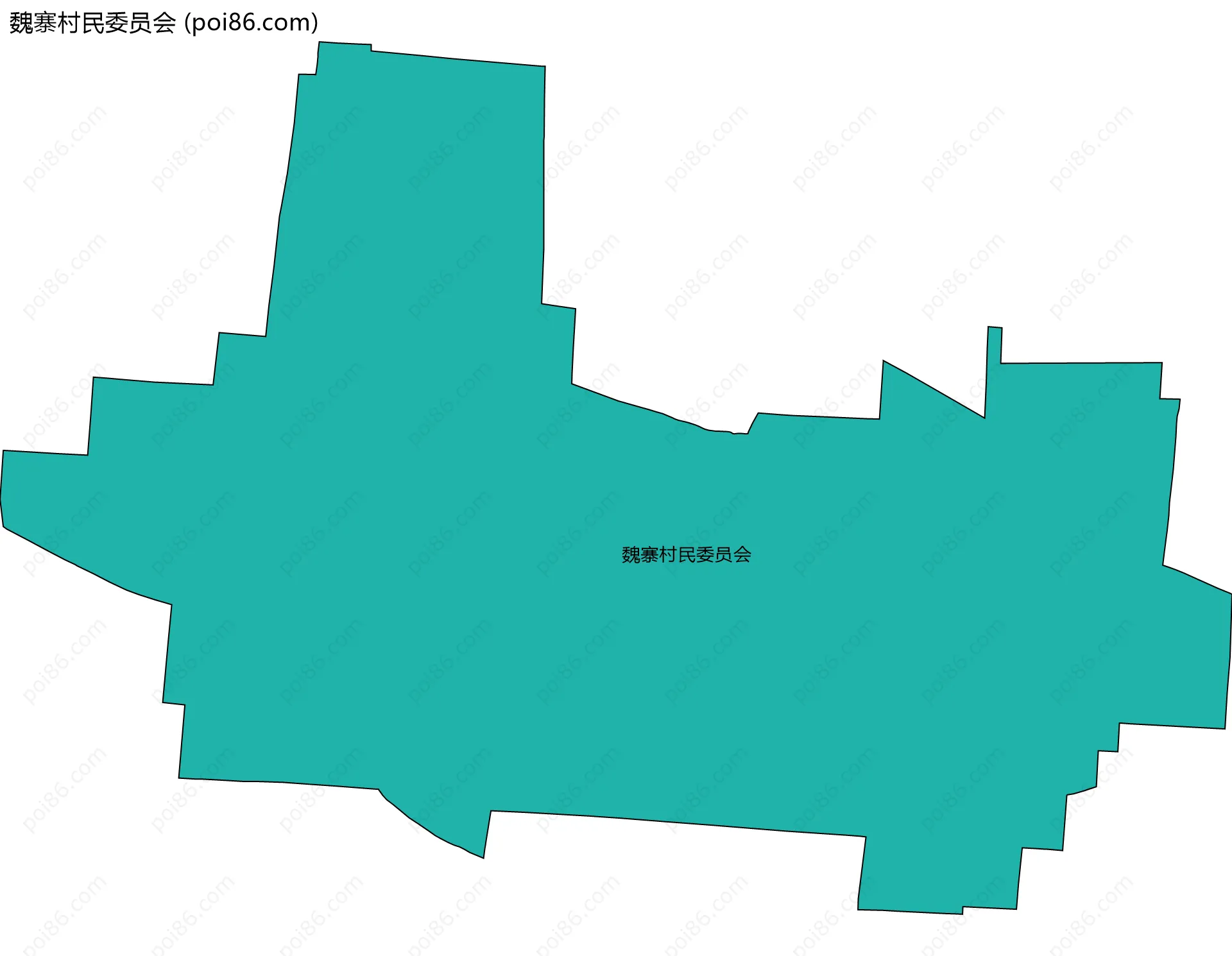 魏寨村民委员会边界地图