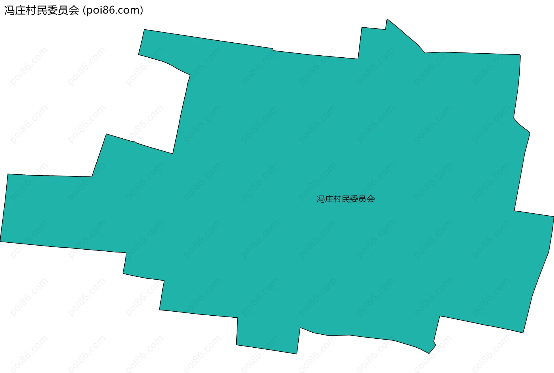 冯庄村民委员会边界地图
