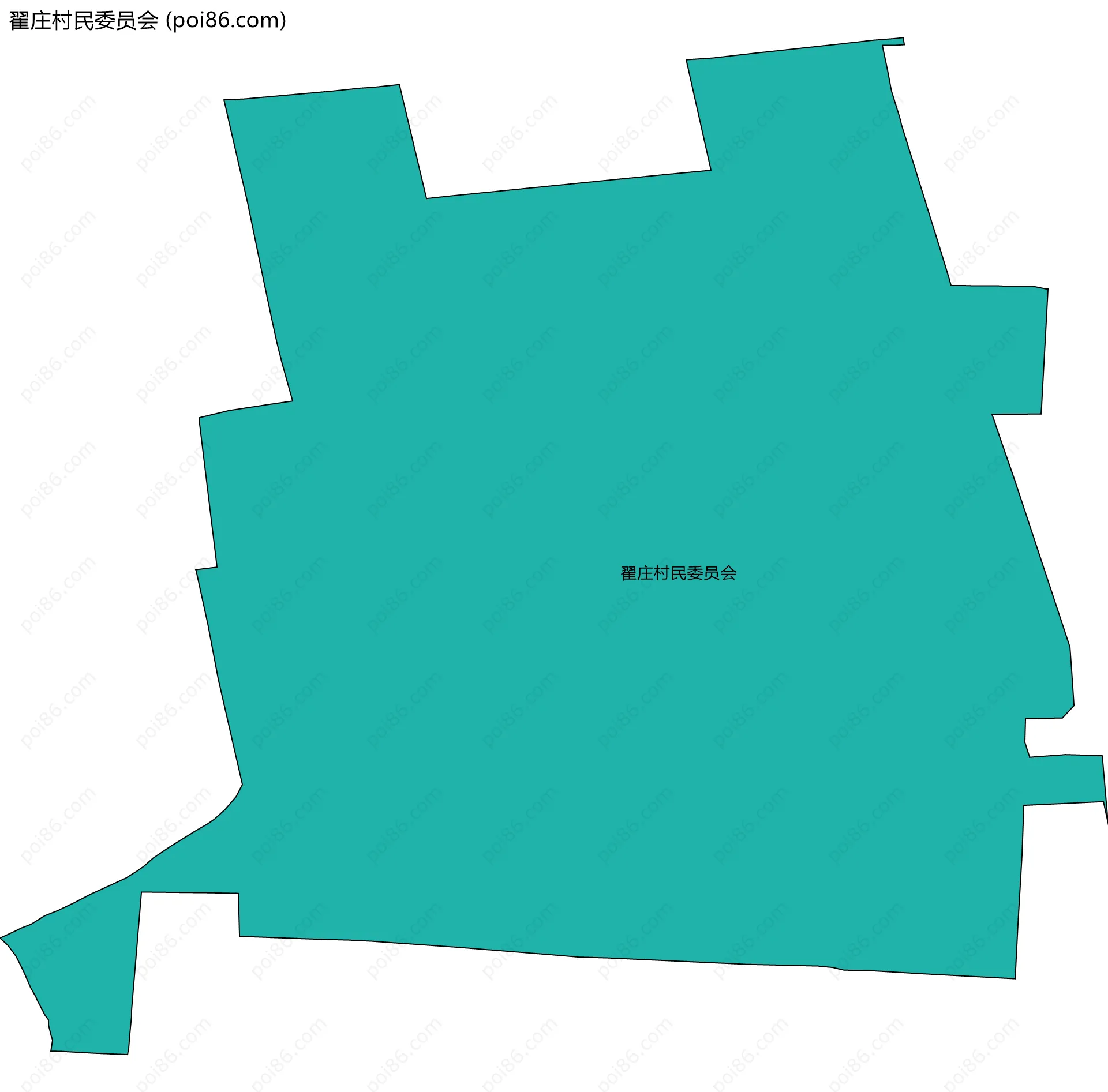 翟庄村民委员会边界地图