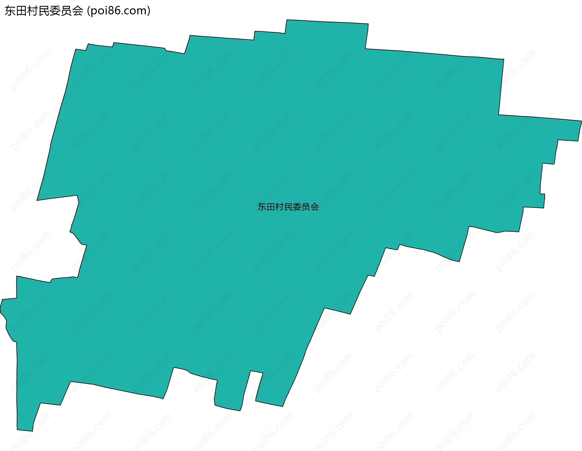 东田村民委员会边界地图