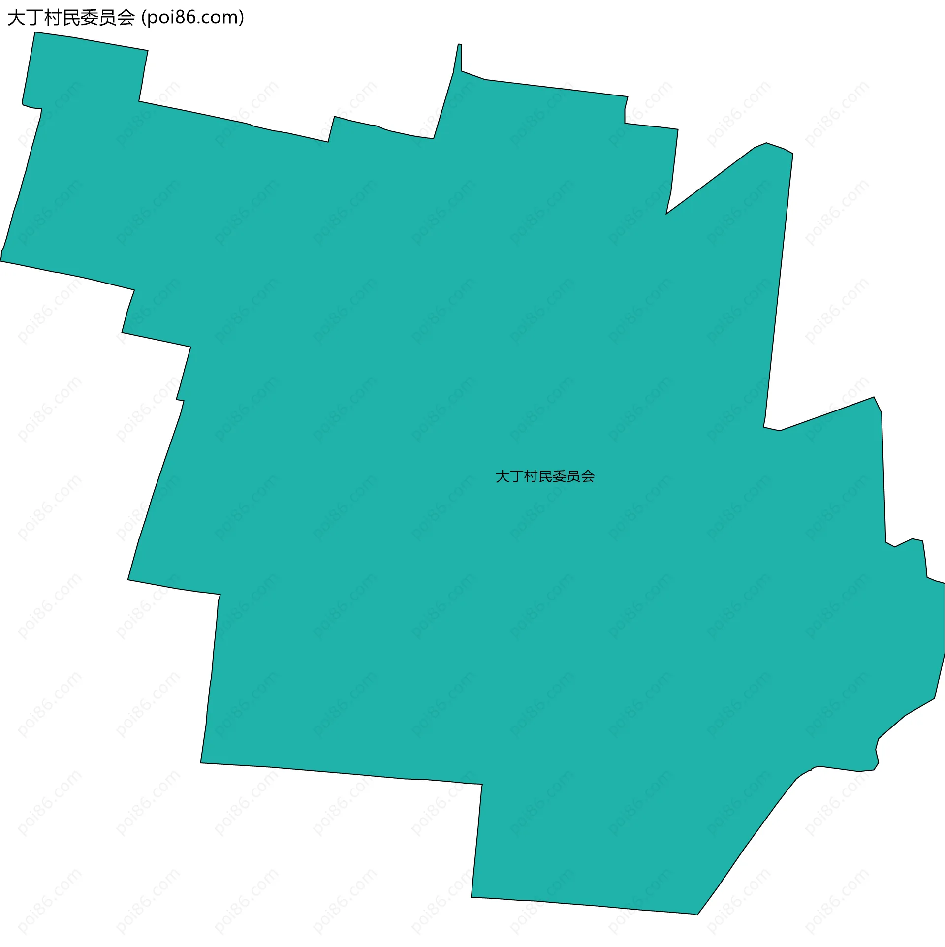 大丁村民委员会边界地图