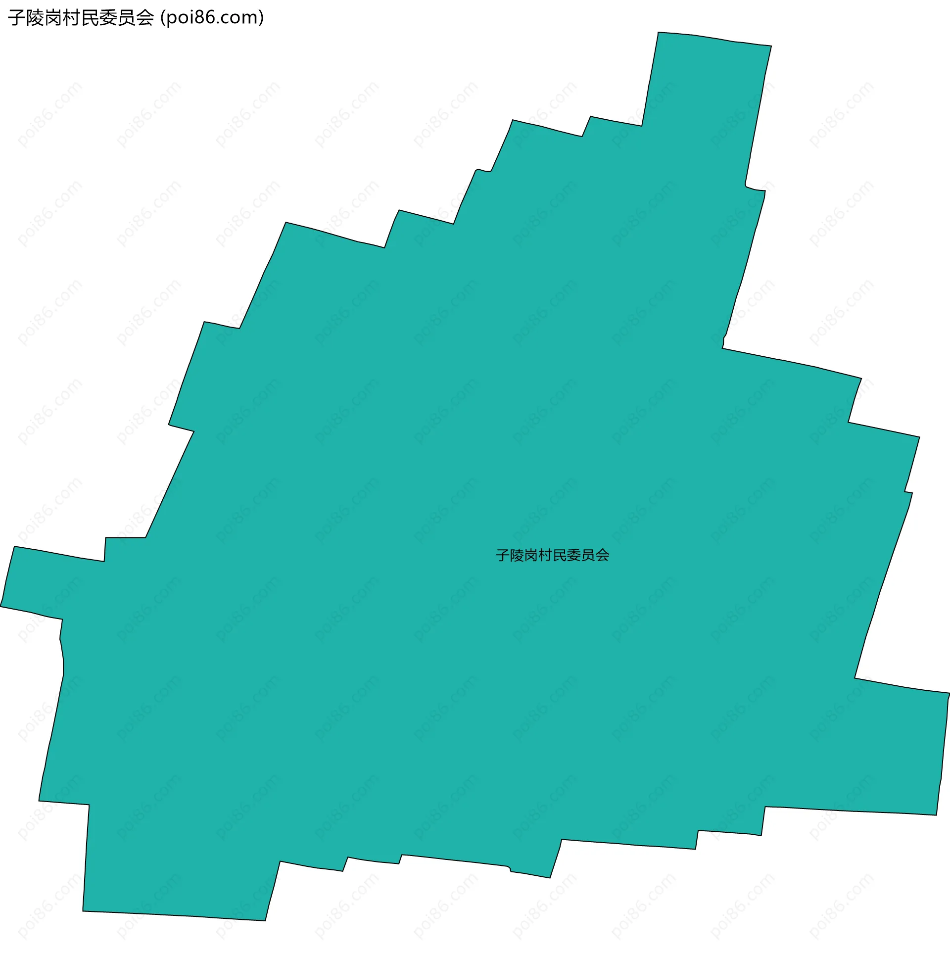 子陵岗村民委员会边界地图