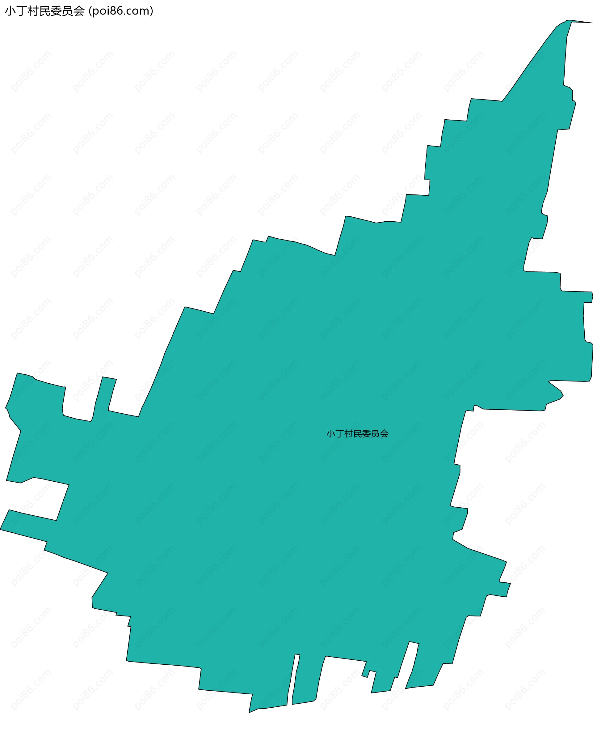 小丁村民委员会边界地图
