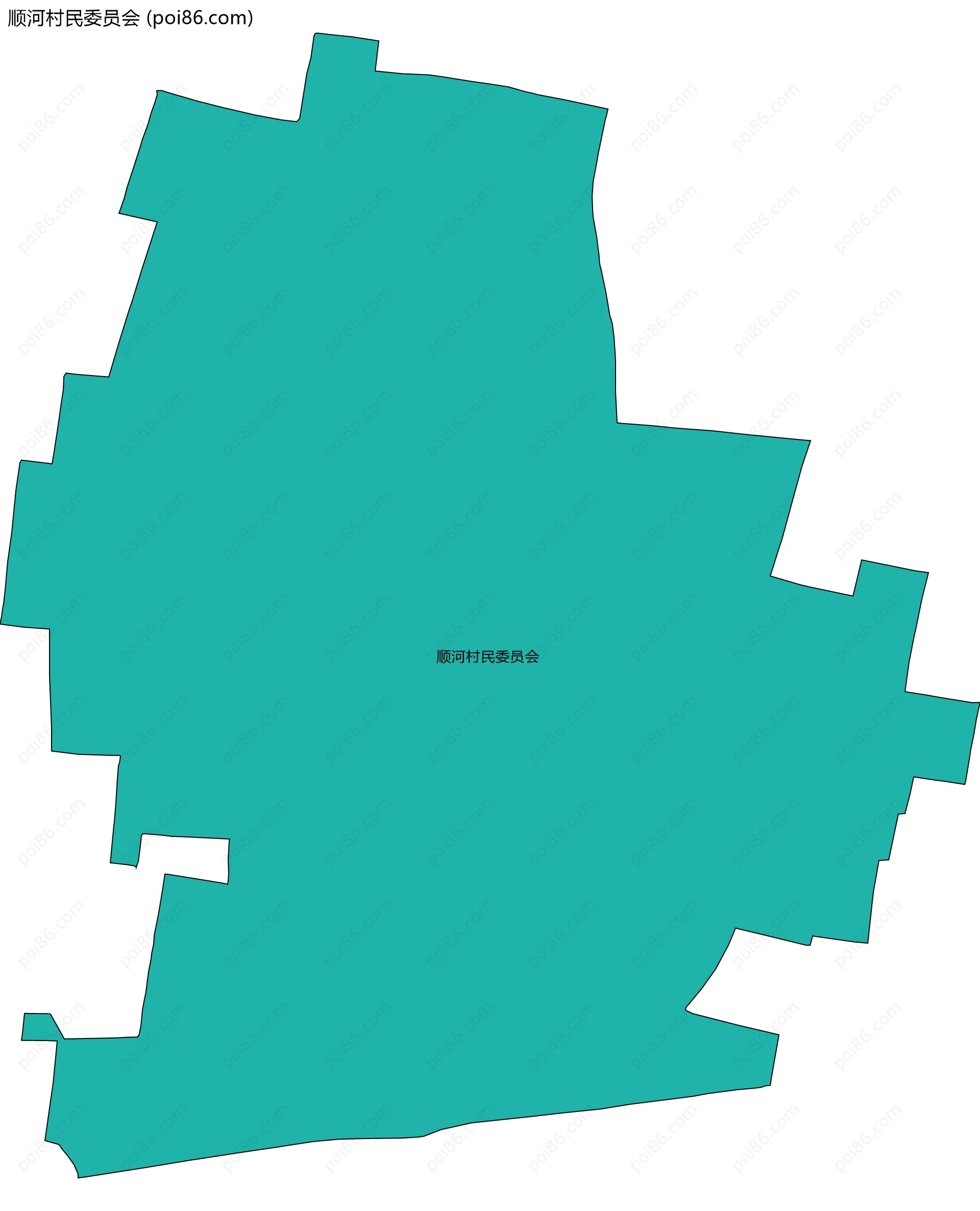 顺河村民委员会边界地图