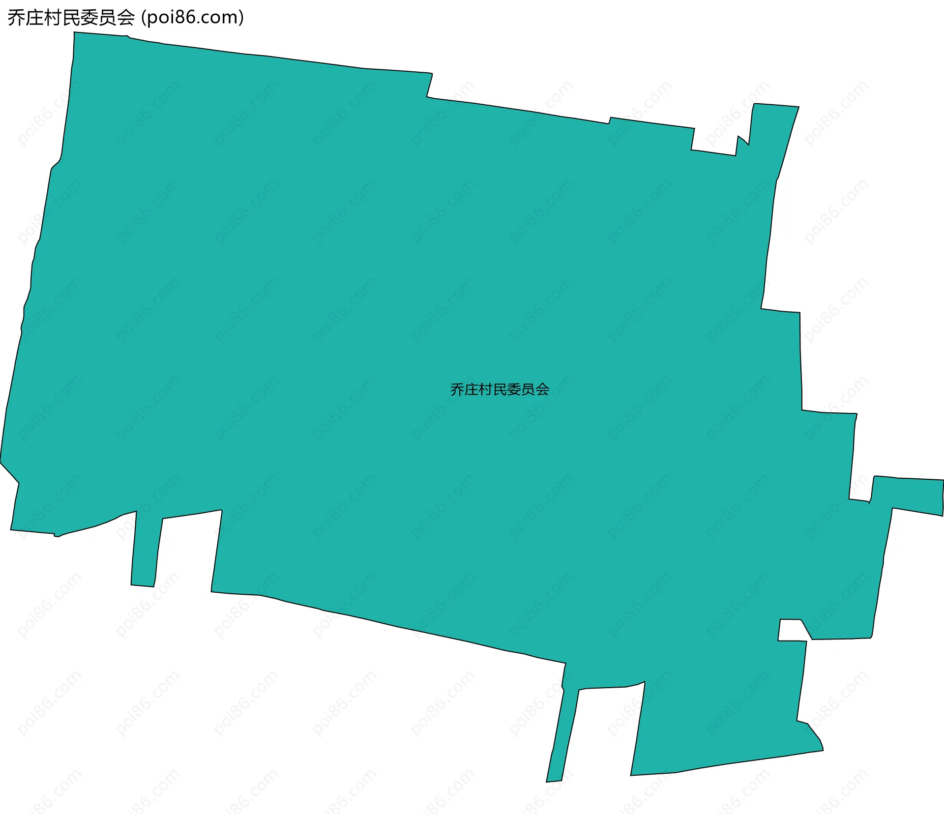 乔庄村民委员会边界地图