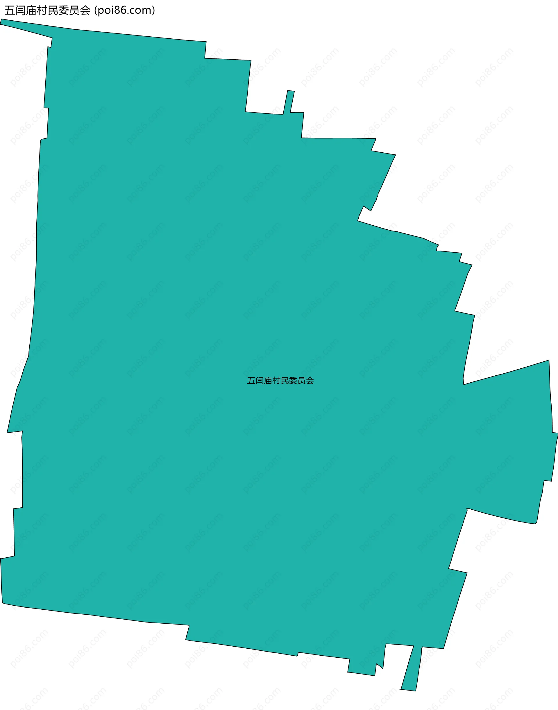 五闫庙村民委员会边界地图