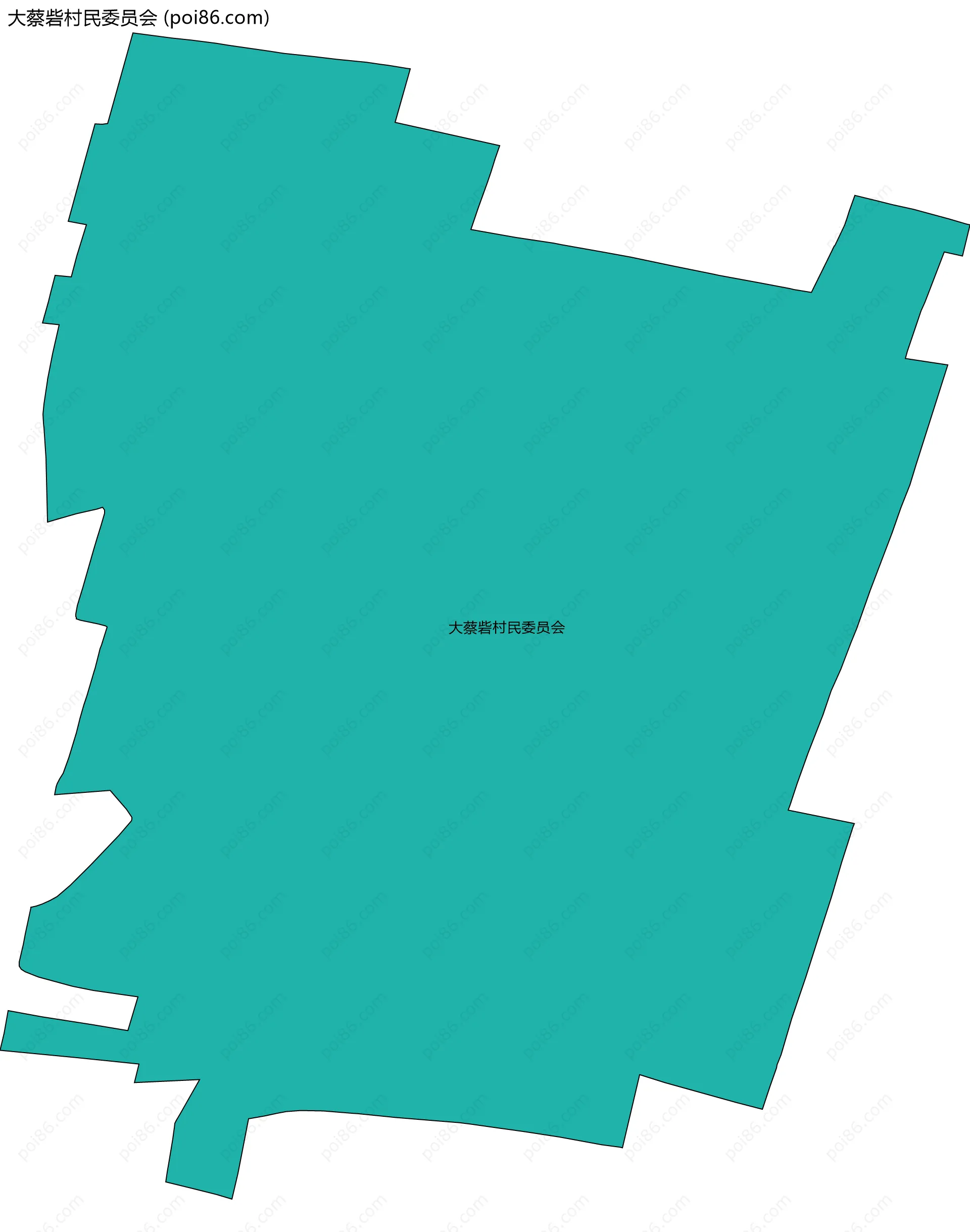 大蔡砦村民委员会边界地图