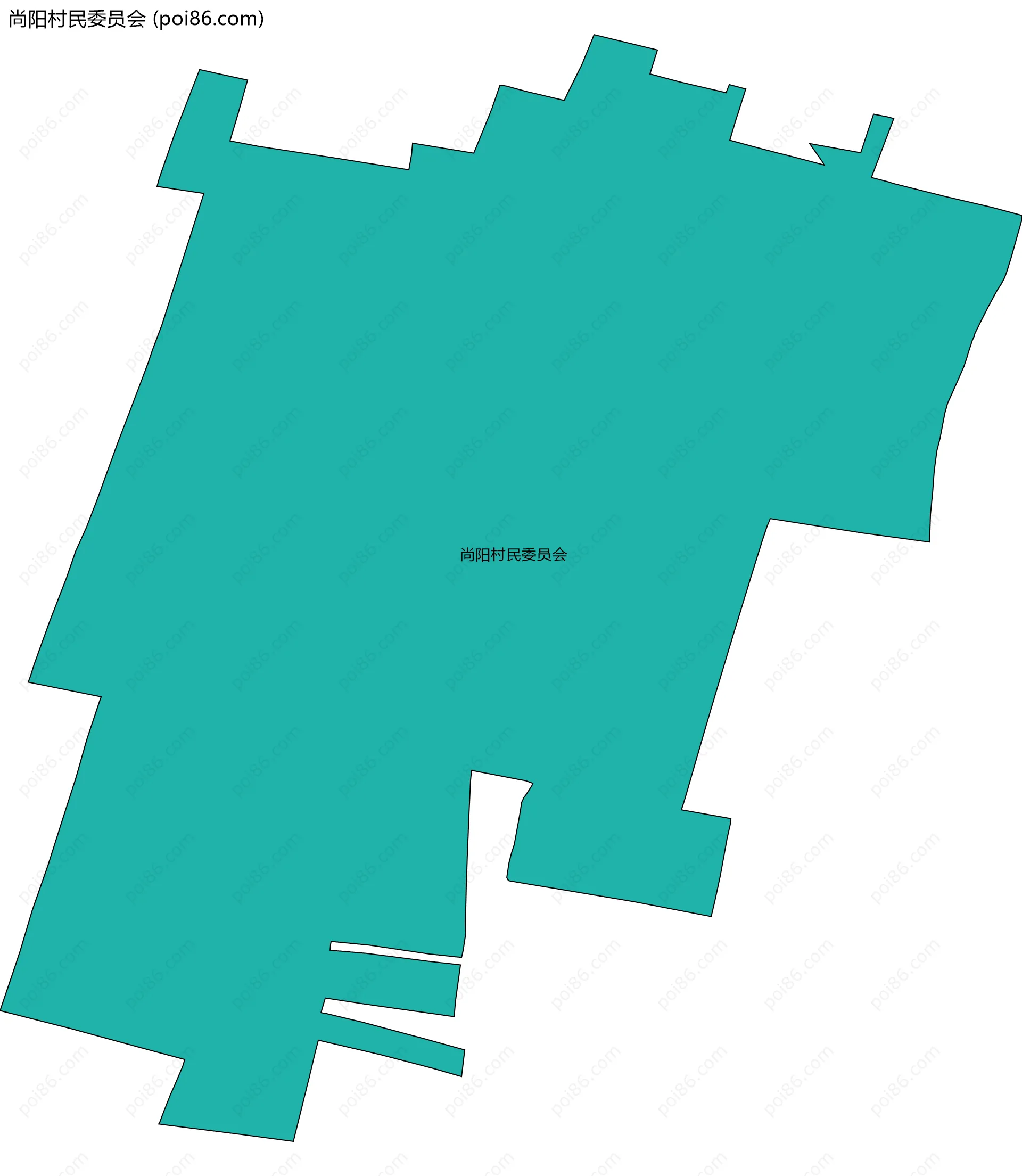 尚阳村民委员会边界地图