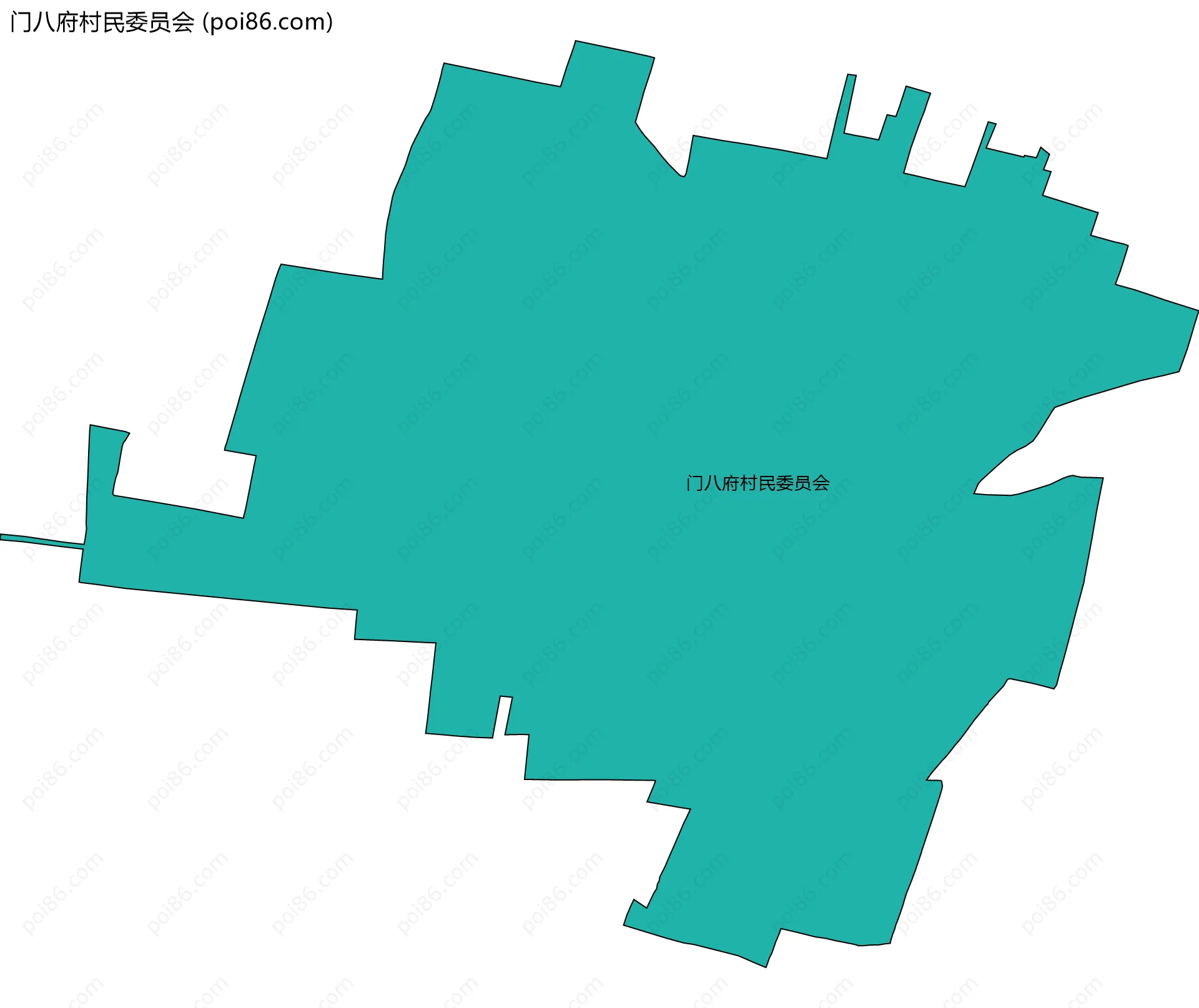 门八府村民委员会边界地图