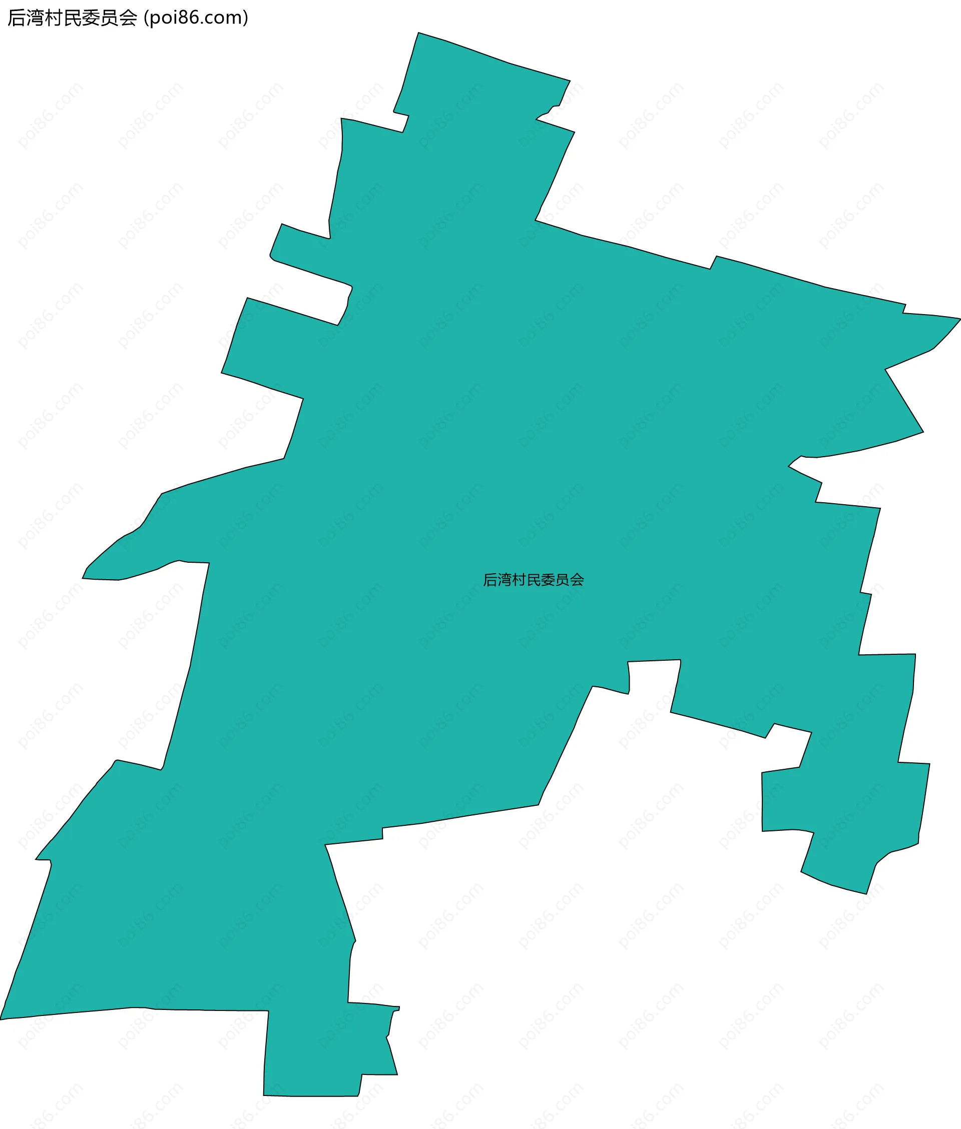 后湾村民委员会边界地图
