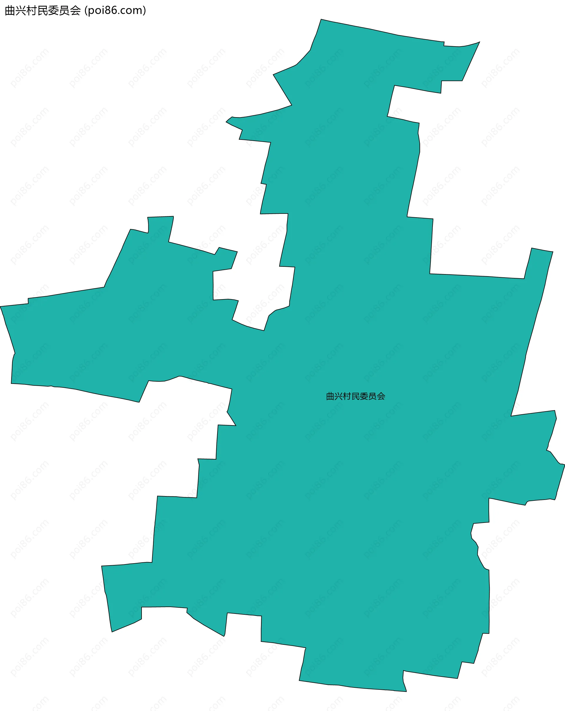 曲兴村民委员会边界地图