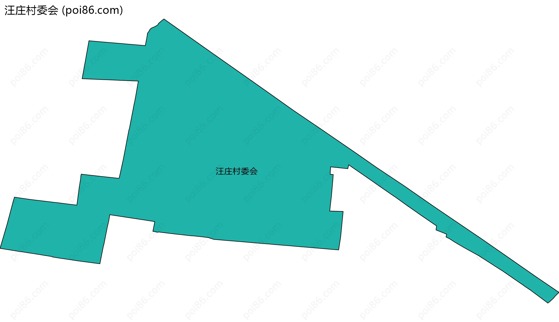 汪庄村委会边界地图