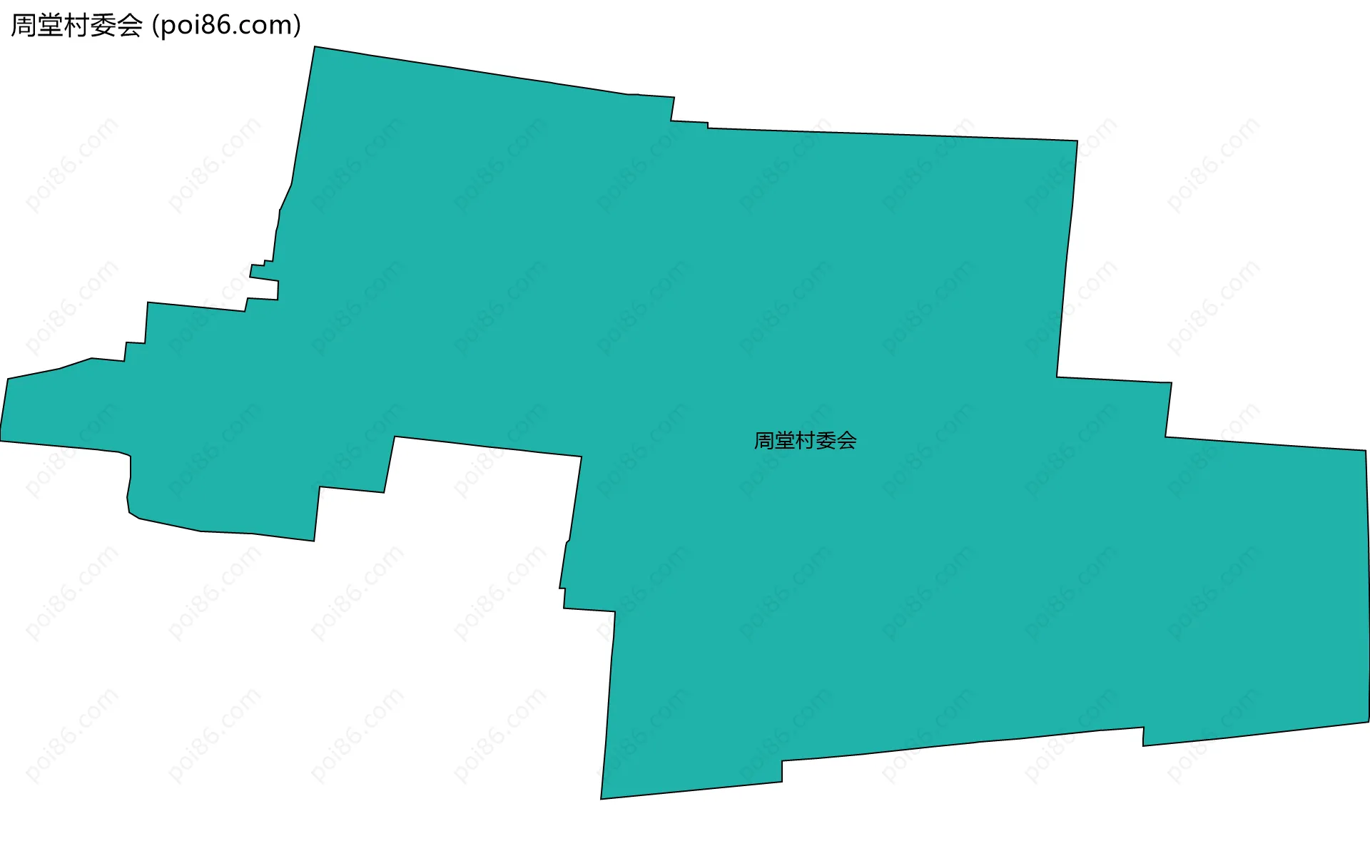 周堂村委会边界地图