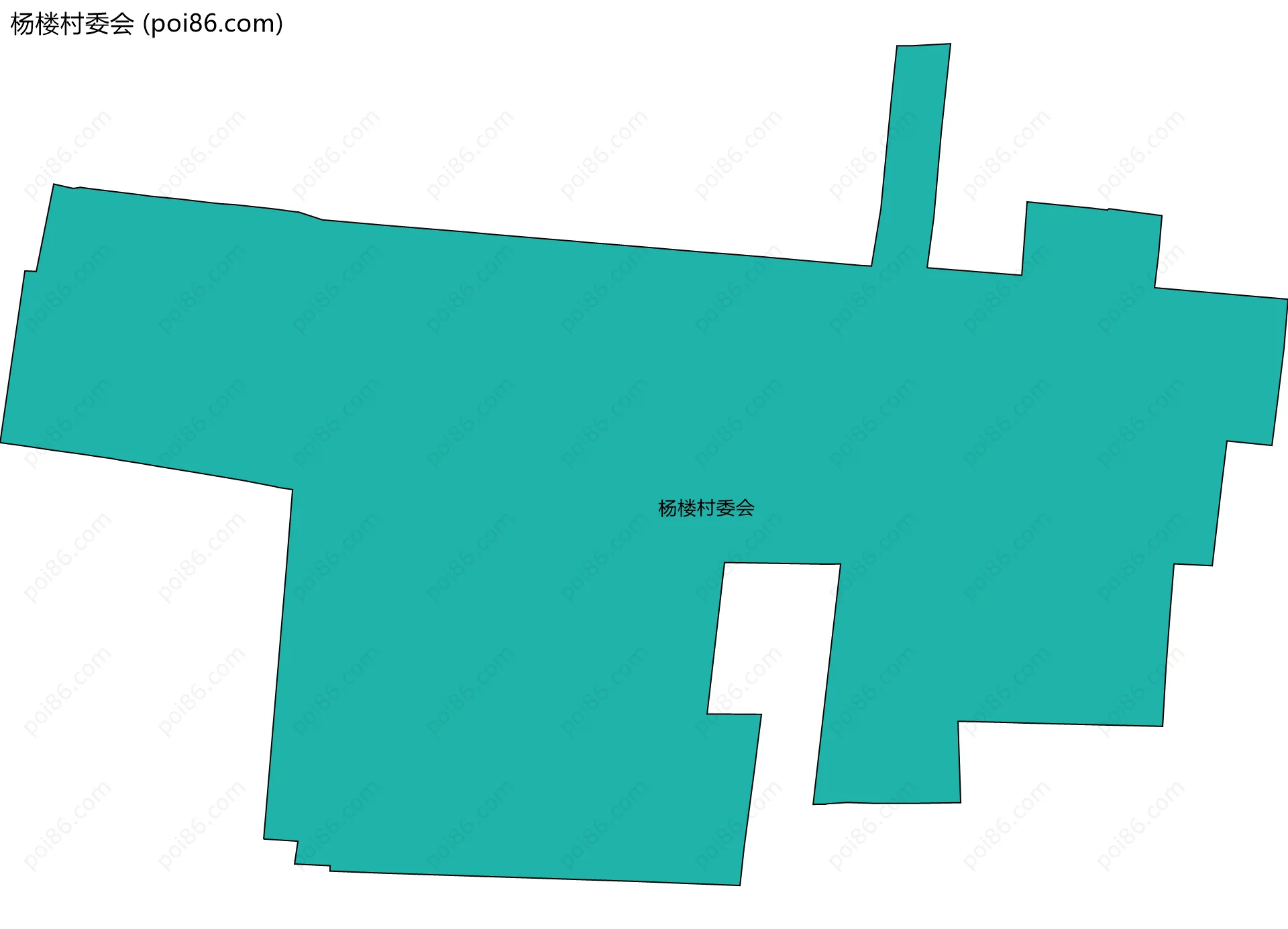 杨楼村委会边界地图