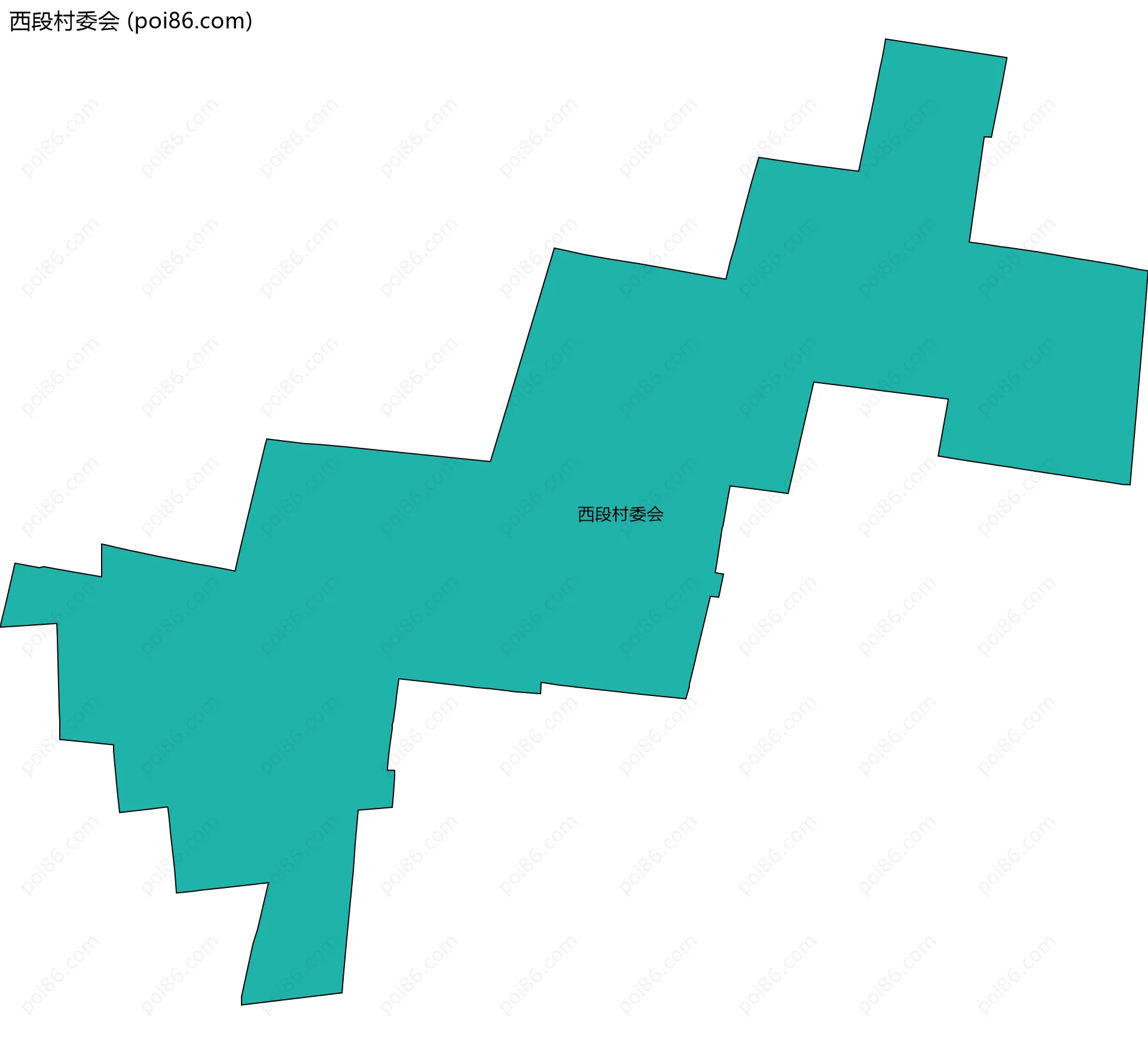 西段村委会边界地图