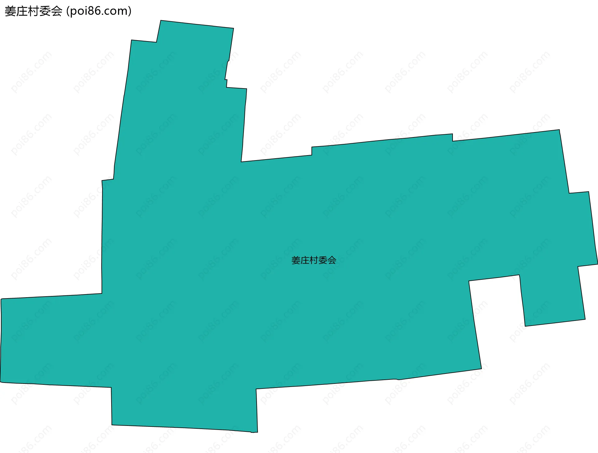 姜庄村委会边界地图