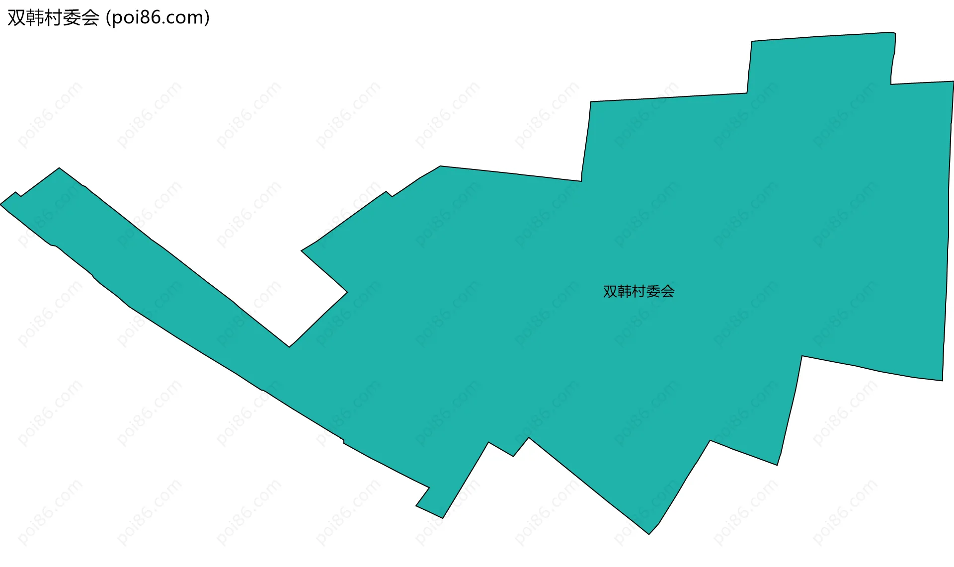 双韩村委会边界地图