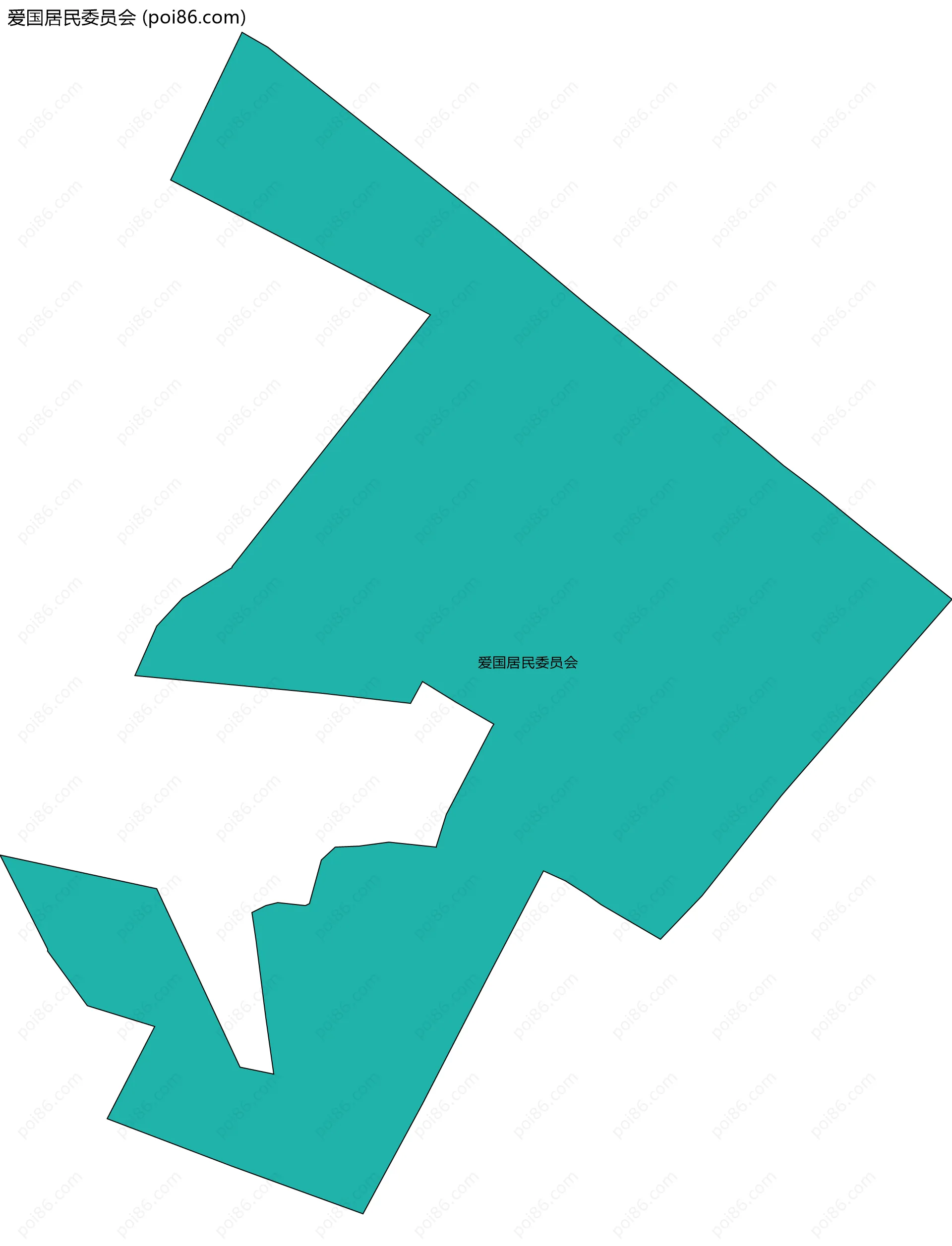 爱国居民委员会边界地图