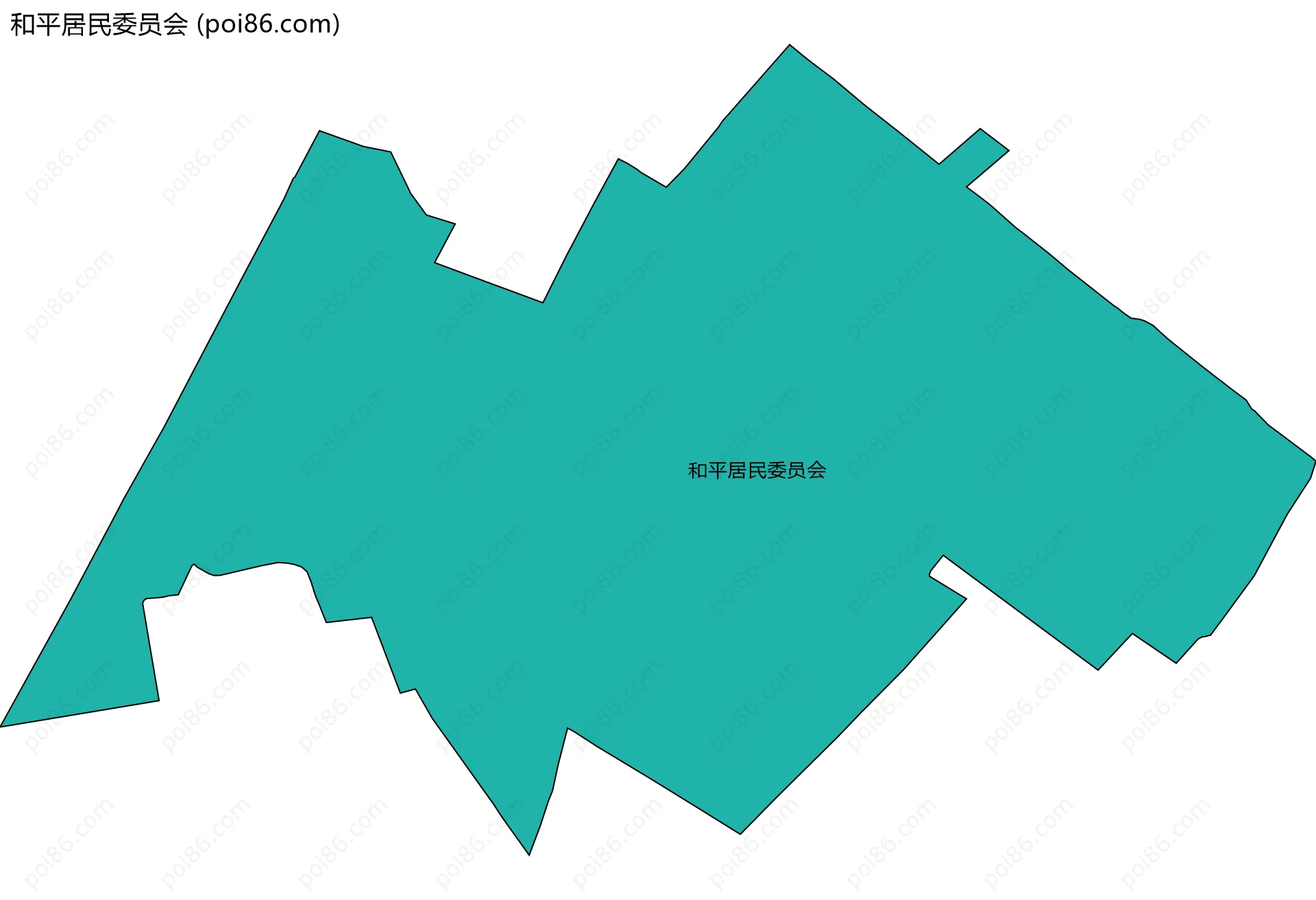 和平居民委员会边界地图