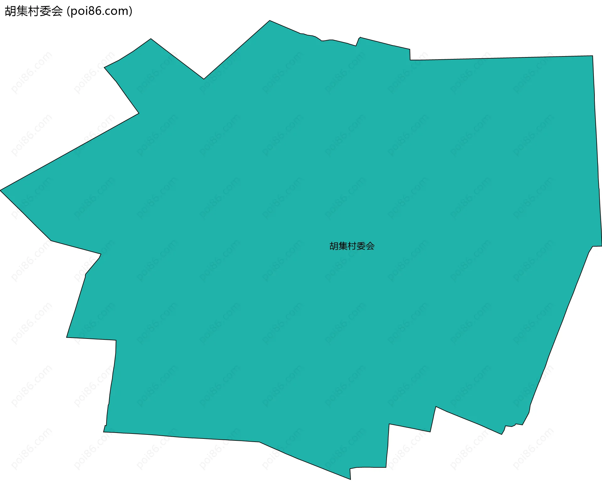 胡集村委会边界地图