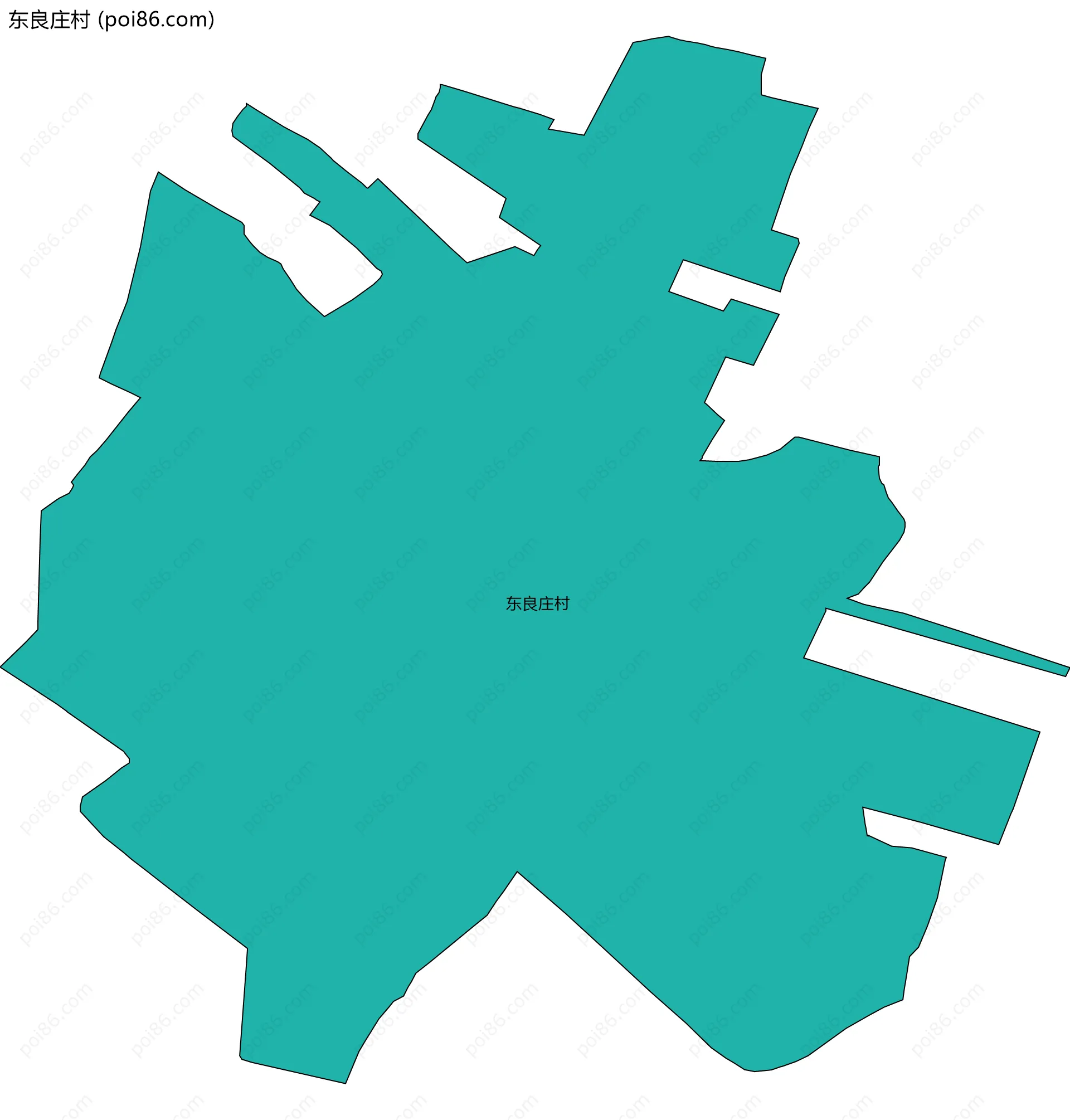 东良庄村边界地图
